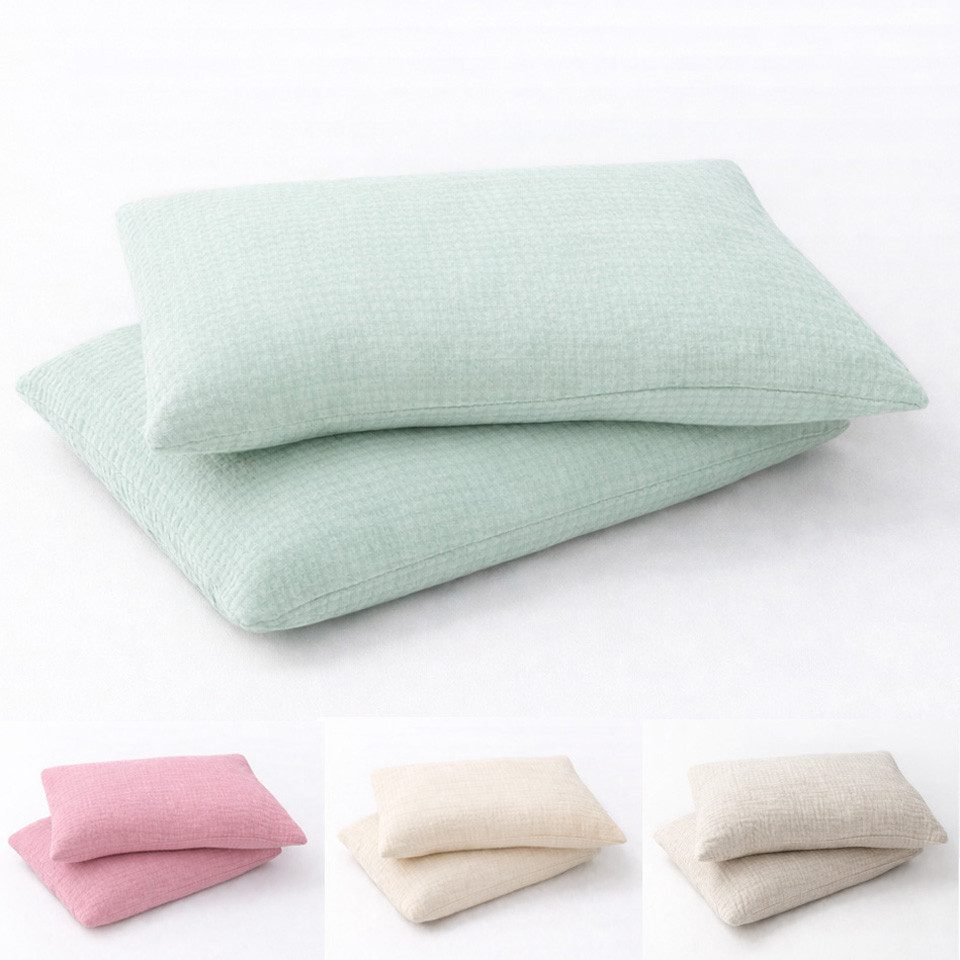 BABEES Kissenbezüge 2-er Set Kissenbezug 40x60 / 30x50 cm 100% Musselin Baumwolle 150 g/qm, Kissenbezüge Kissenhülle Kinderbettwäsche Kinderzimmer Creme Beige