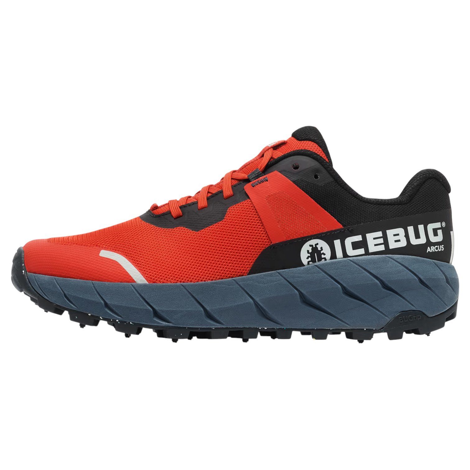 Icebug Arcus BUGrip (mit Spikes, weit) rot/dunkelblau/schwarz Damen Laufschuh
