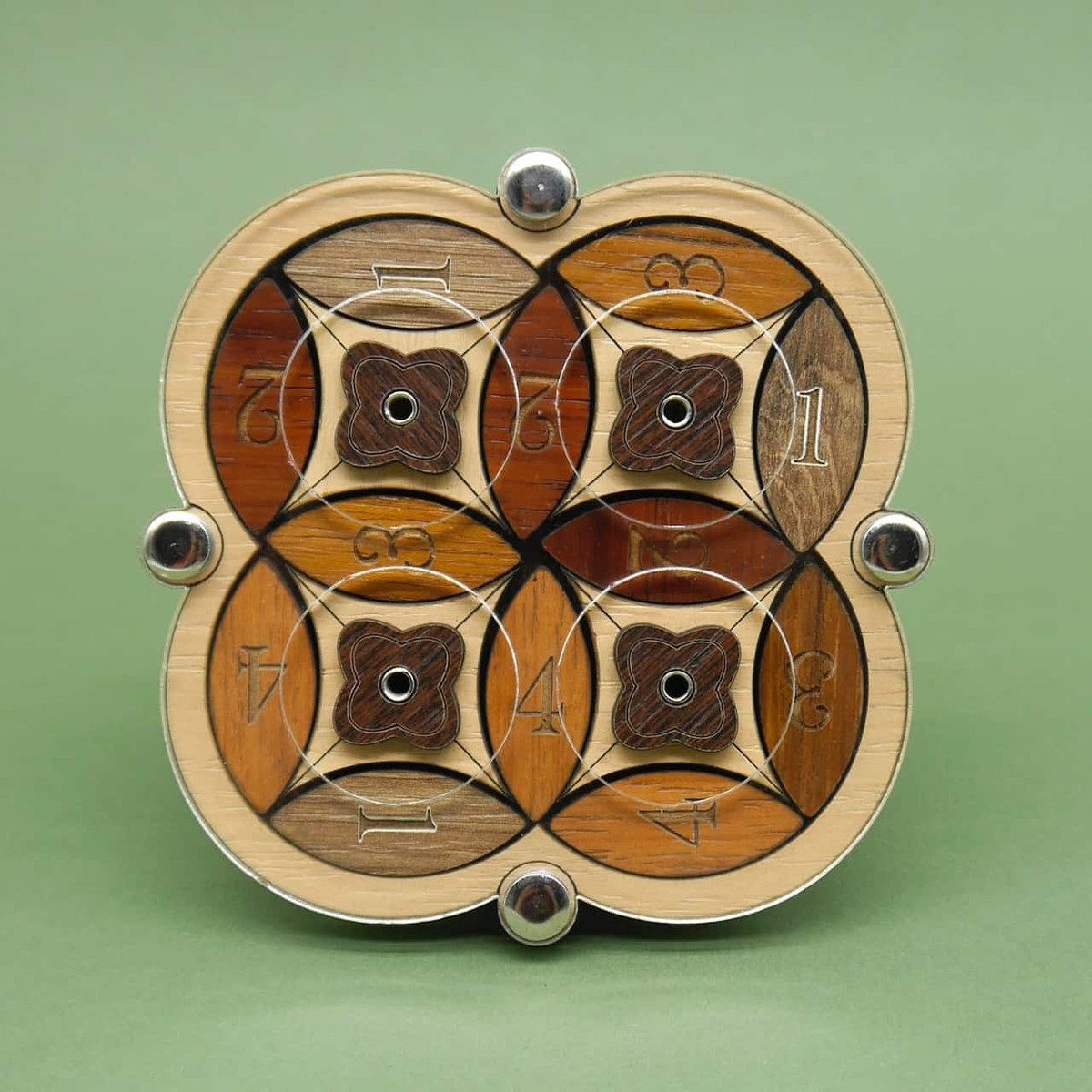 ROMBOL Denkspiele Spiel SPINNING WHEELS - schwindelerregendes Dreh-Puzzle, Knobelspiel, Holzspiel