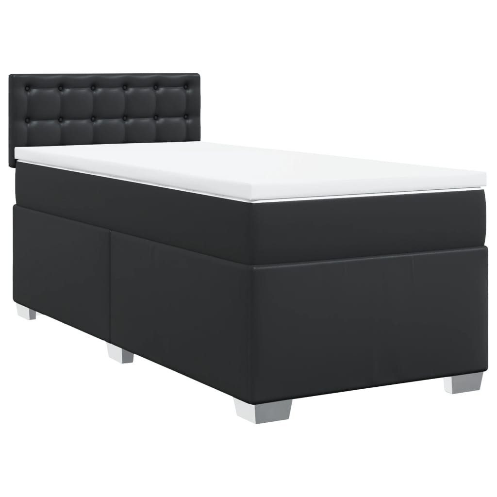 vidaXL Bett Boxspringbett mit Matratze Schwarz günstig online kaufen