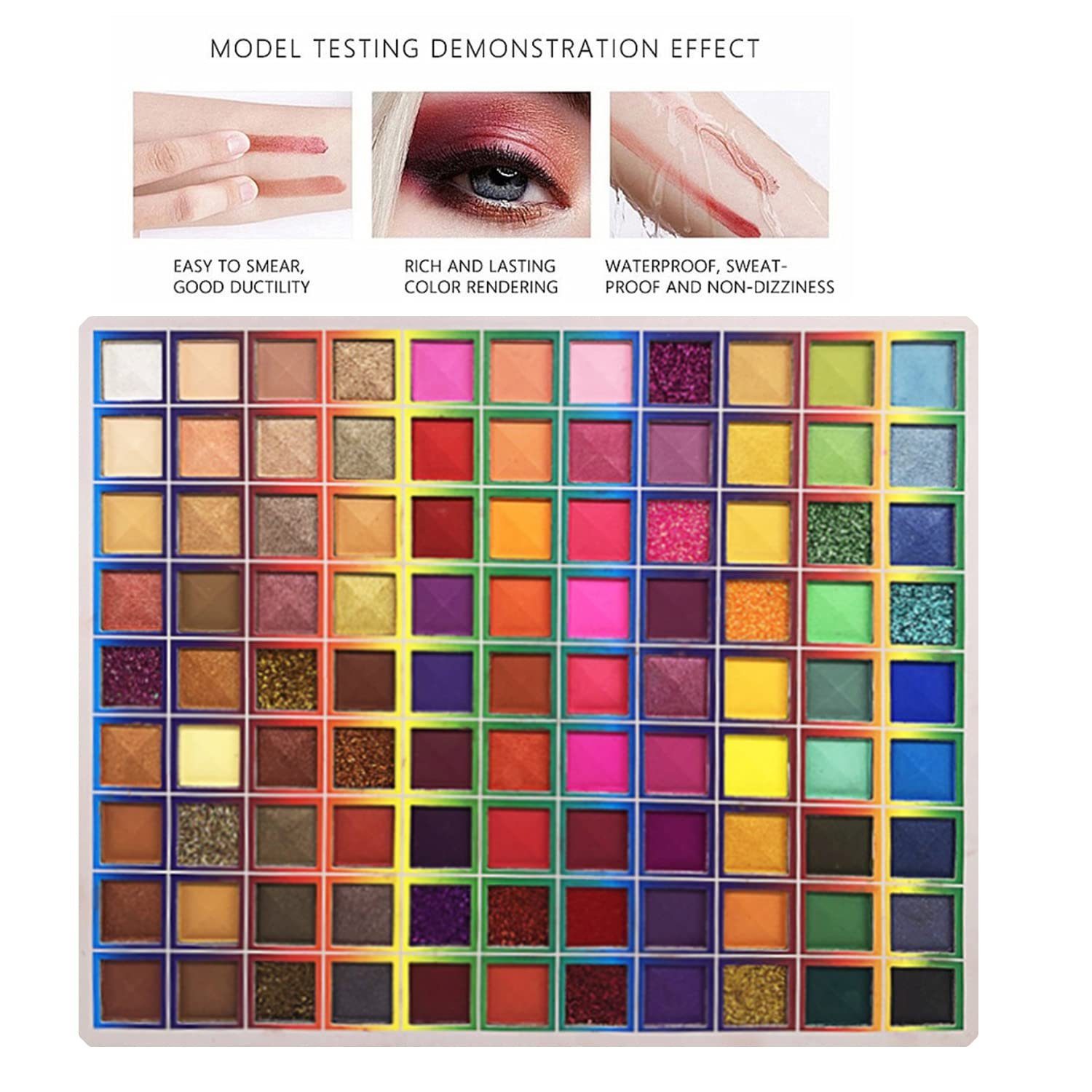 Lidschatten Farben Palette, Lidschatten Palette Bunt, Eyeshadow 99 Einteilig, Haiaveng Veganer Lidschatten