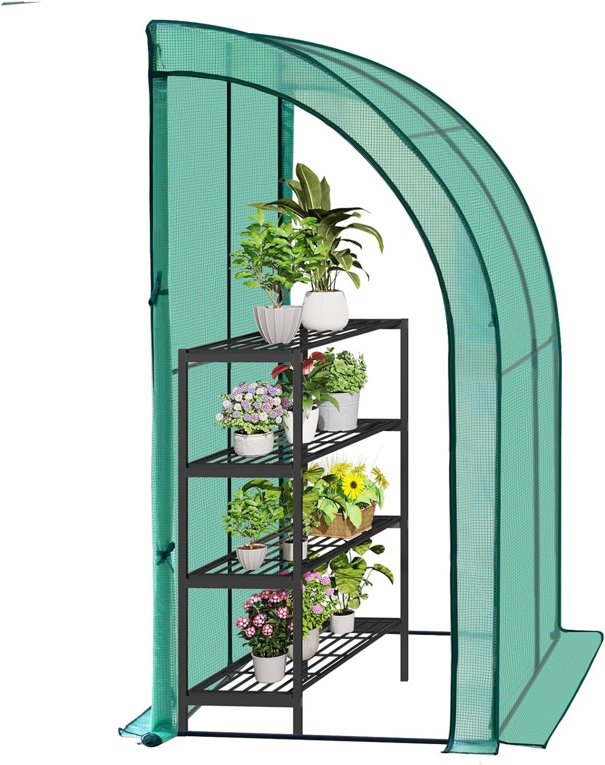 Woltu Gewächshaus, BxTxH: 200 x 100 x 210,00 cm, PE-Plane mit Rolltüren günstig online kaufen