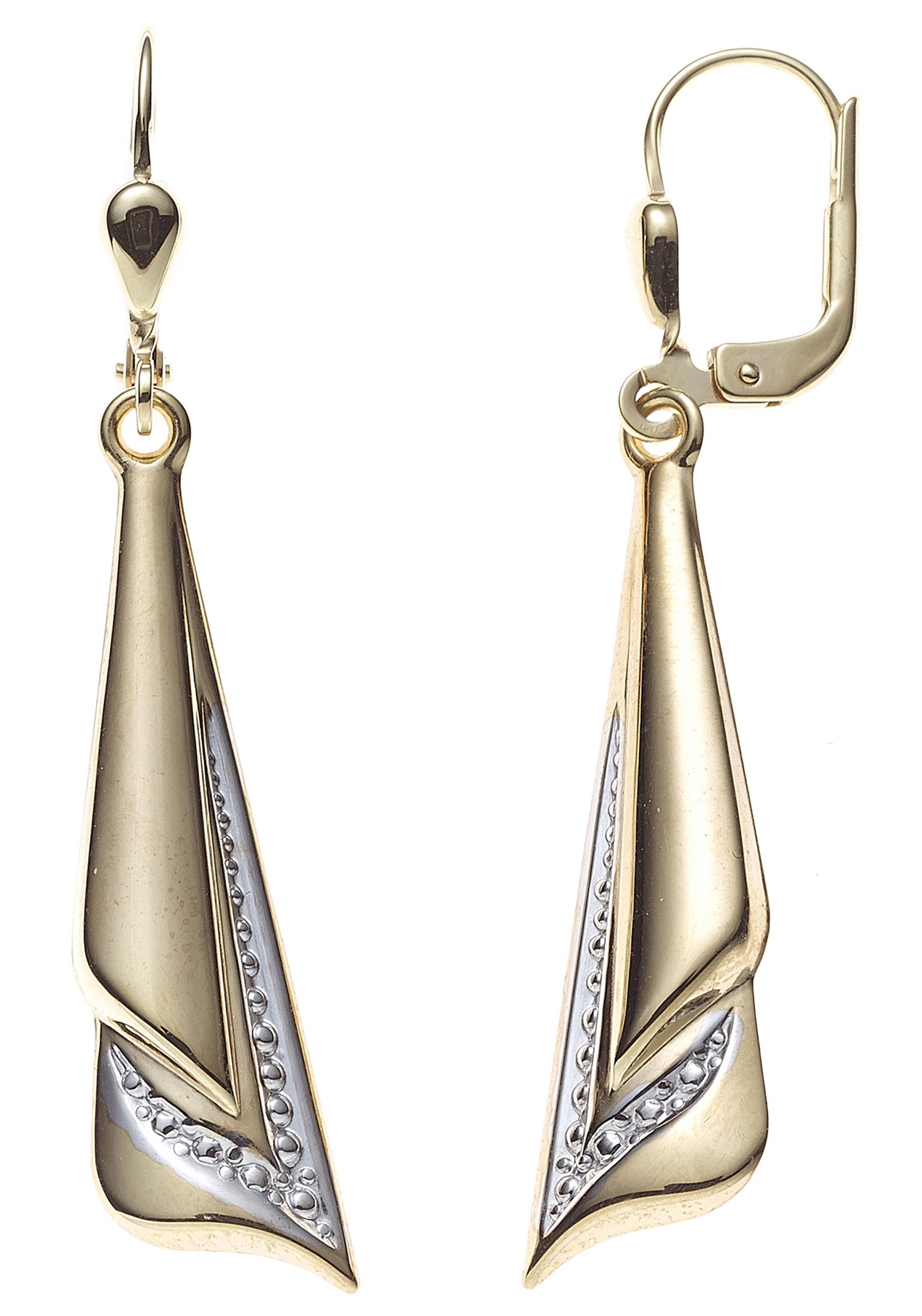 JOBO Paar Ohrhänger, 333 Gold bicolor