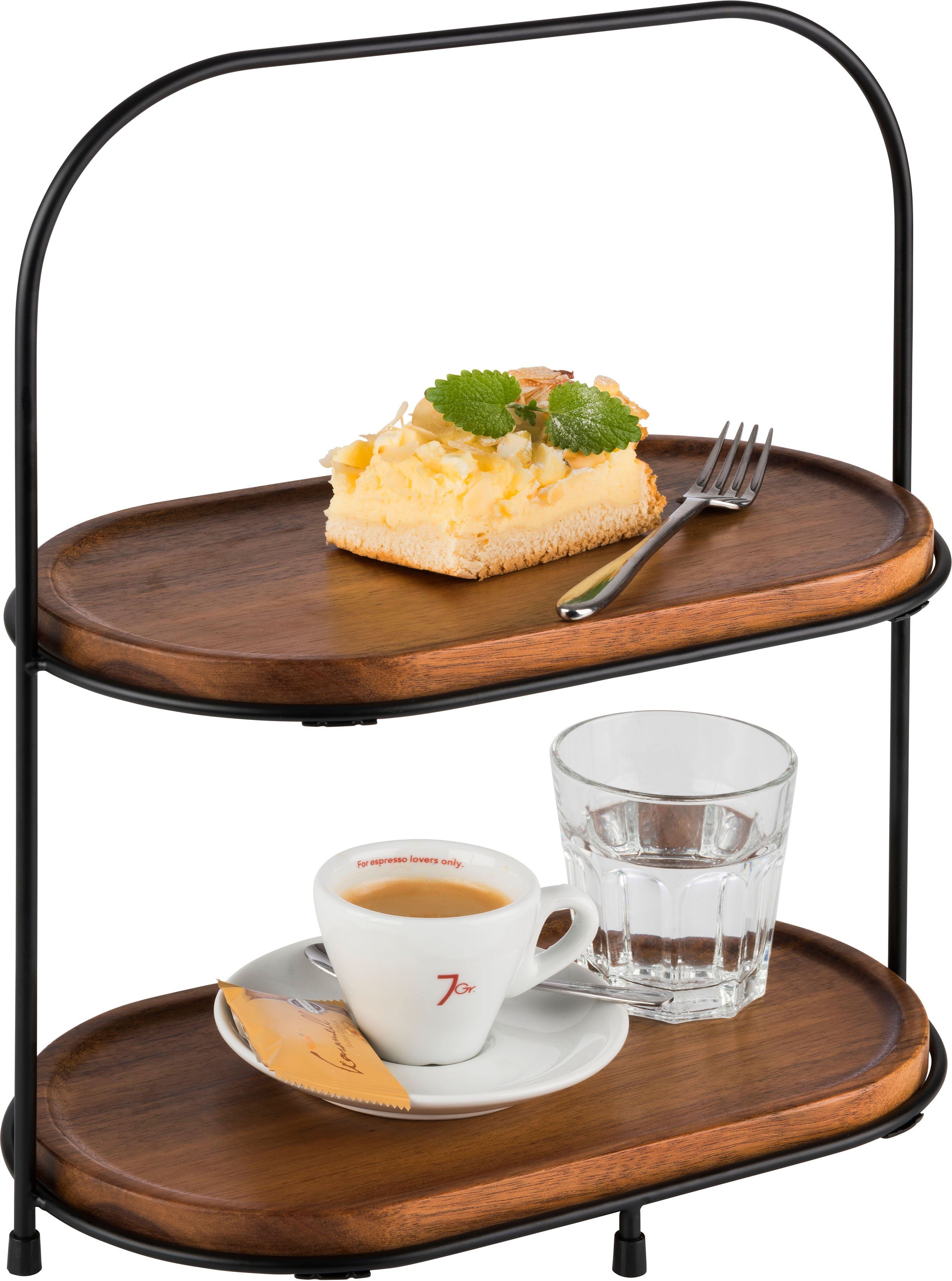 APS Etagere All-Rounder, Massivholz, Metall, Antirutsch-Füße