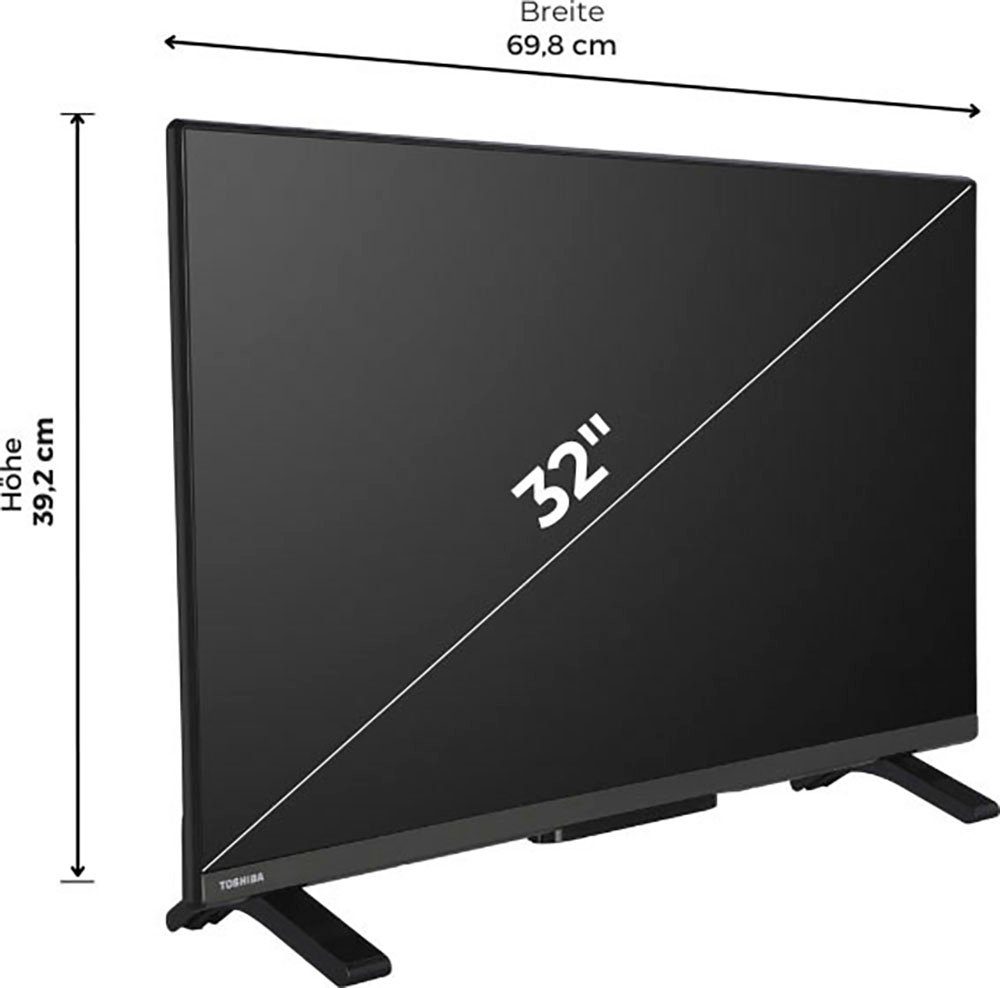 LED-Fernseher (80 HD Smart-TV) Toshiba 32WV2E63DG Zoll, cm/32 ready,
