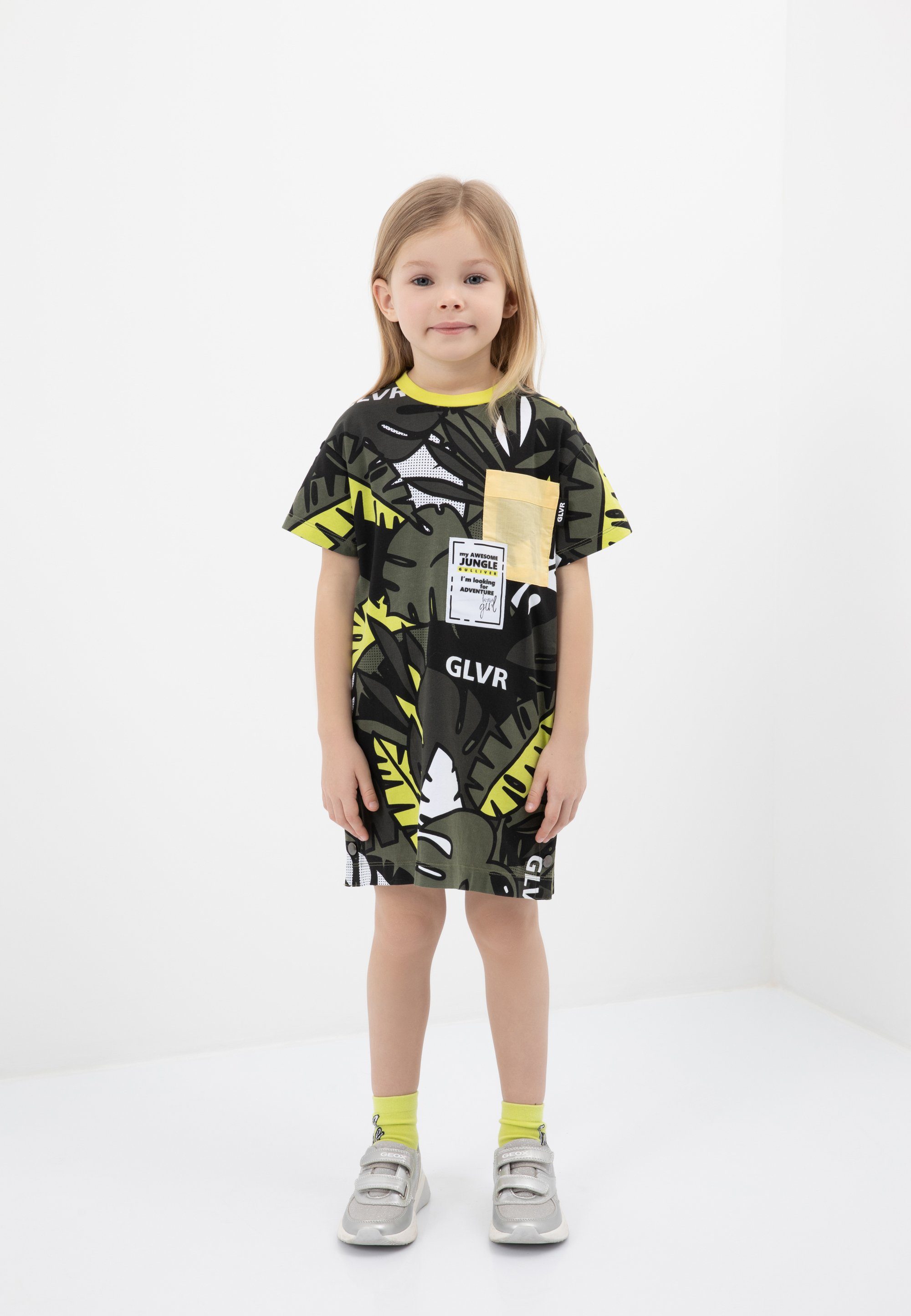 Jerseykleid Alloverprint mit Gulliver