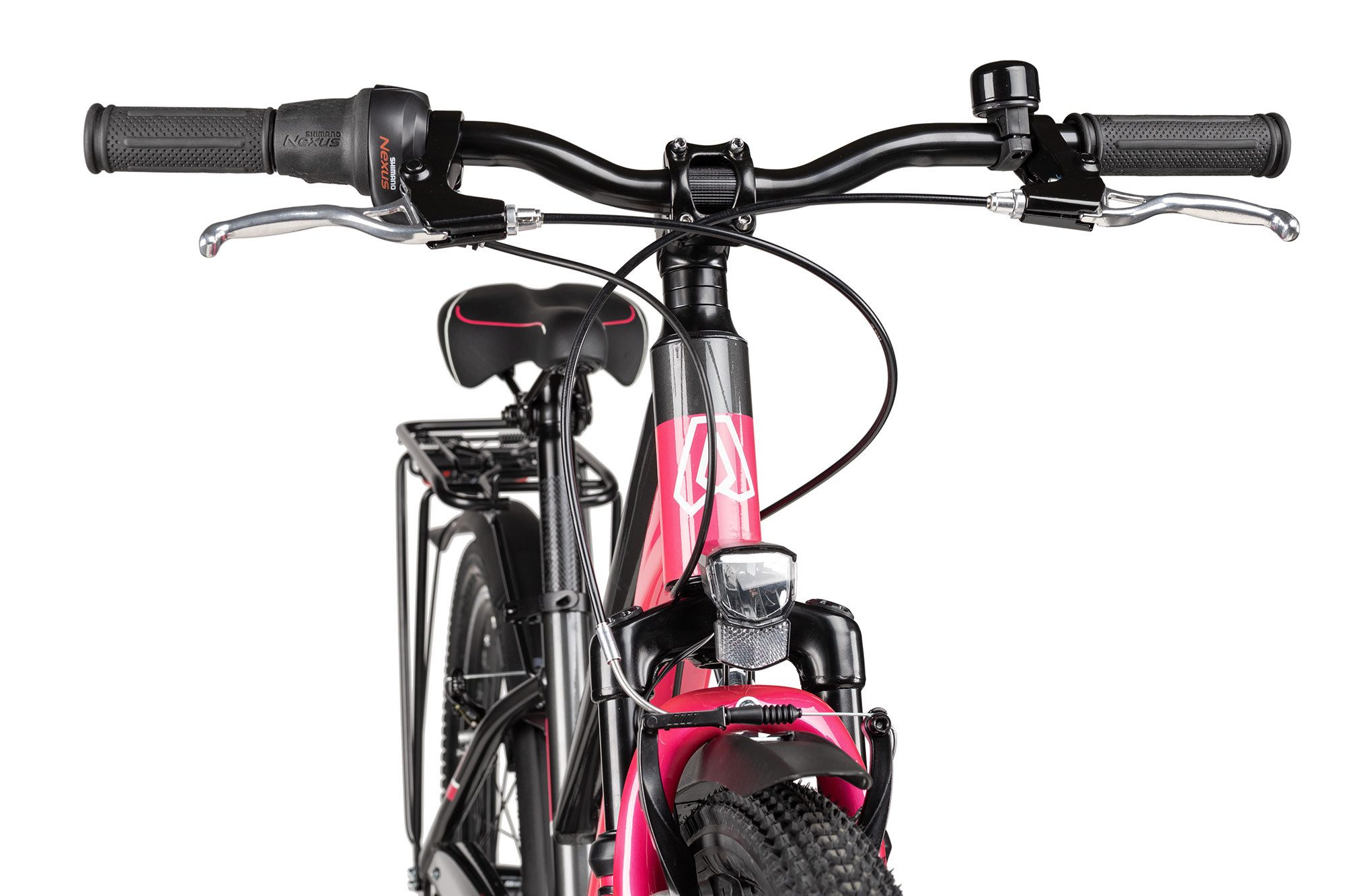 Axess Kinderfahrrad Adventure 7 24 Trapez, 7 Gang Shimano Nexus 7 Rücktritt Schaltwerk, Nabenschaltung Rücktritt, Nebenschaltung Rücktritt violett/rosa