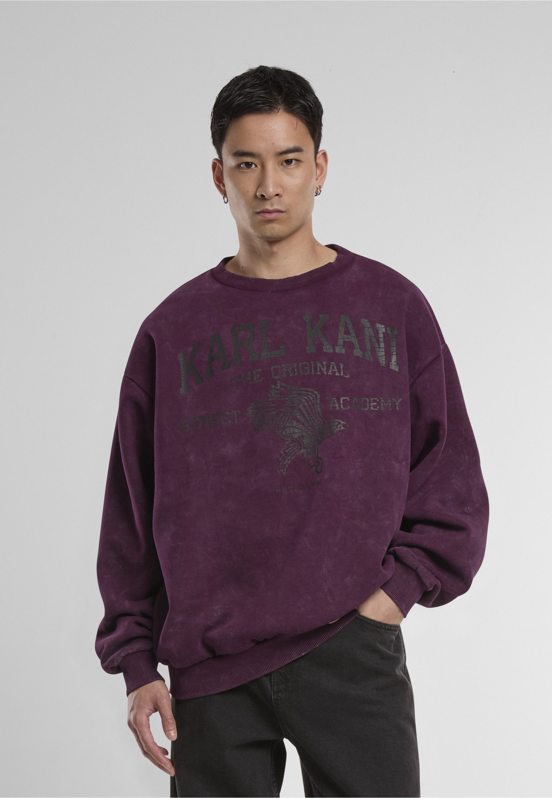Karl Kani Rundhalspullover Karl Kani Karl Kani Kani Street Academy Washed OS Crew (1-tlg)