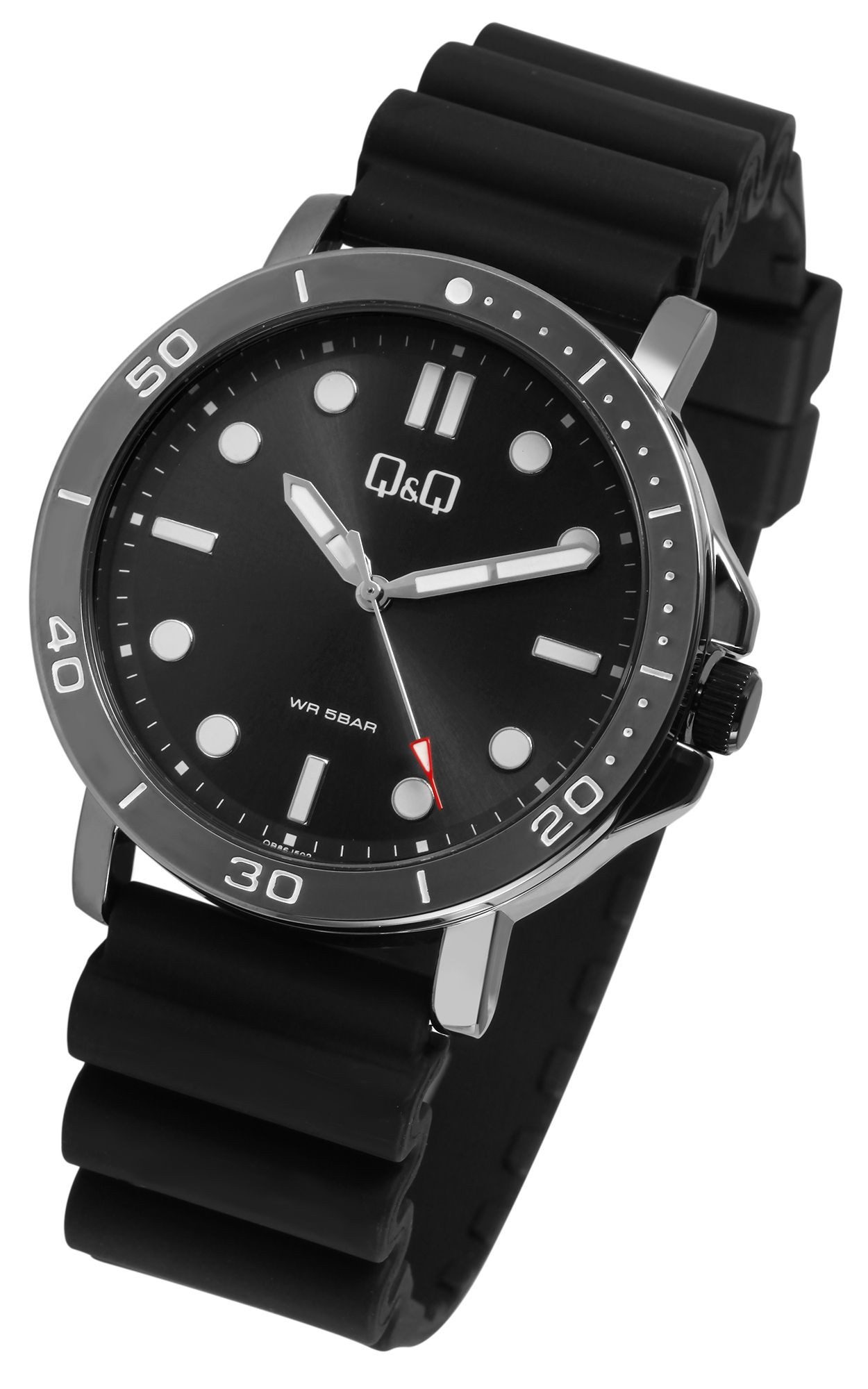 Q&Q Quarzuhr silberfarbig, 5 ATM