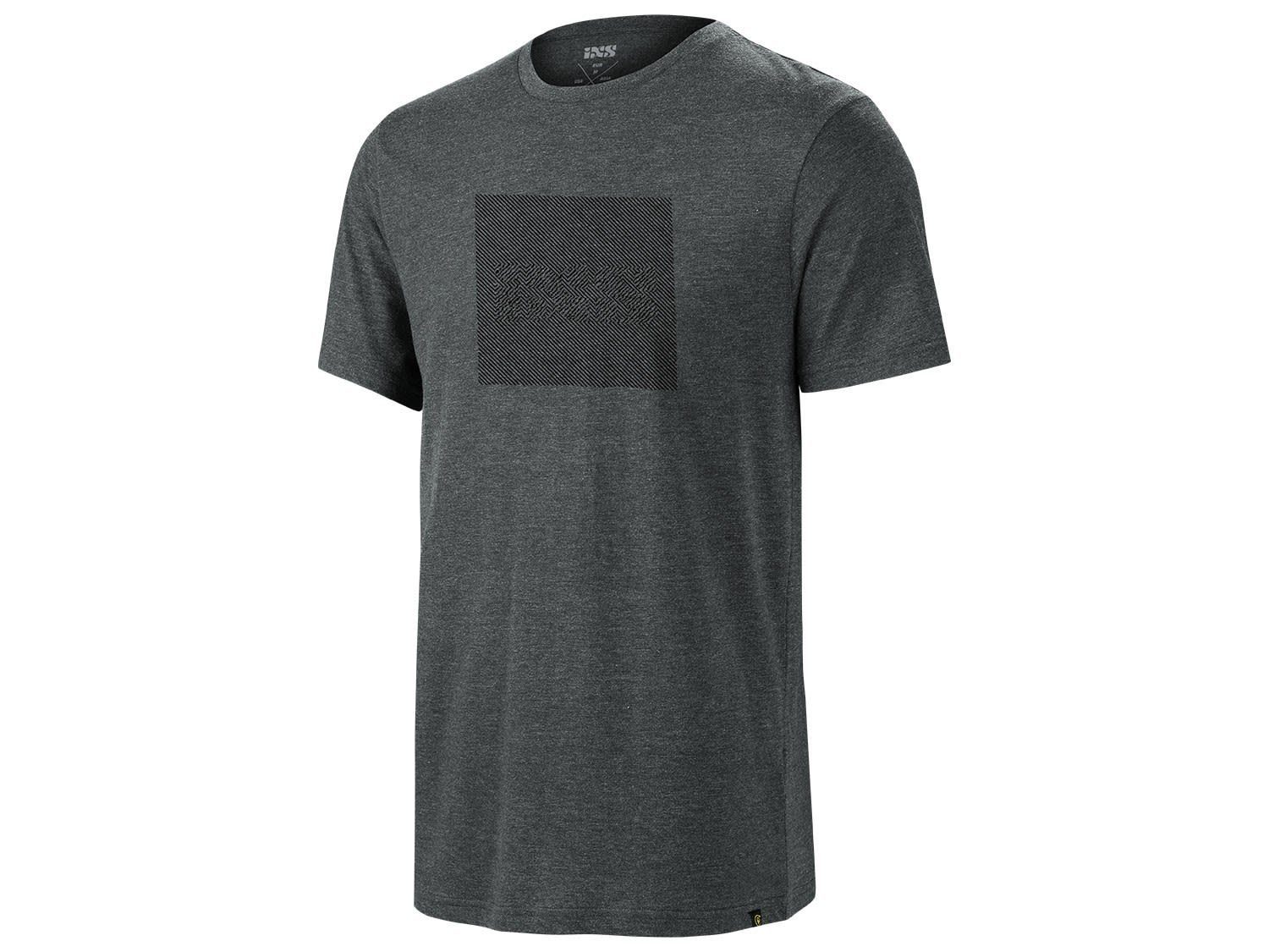 IXS T-Shirt Ixs M Illusion Organic Tee Herren Kurzarm-Shirt Graphit - Grau