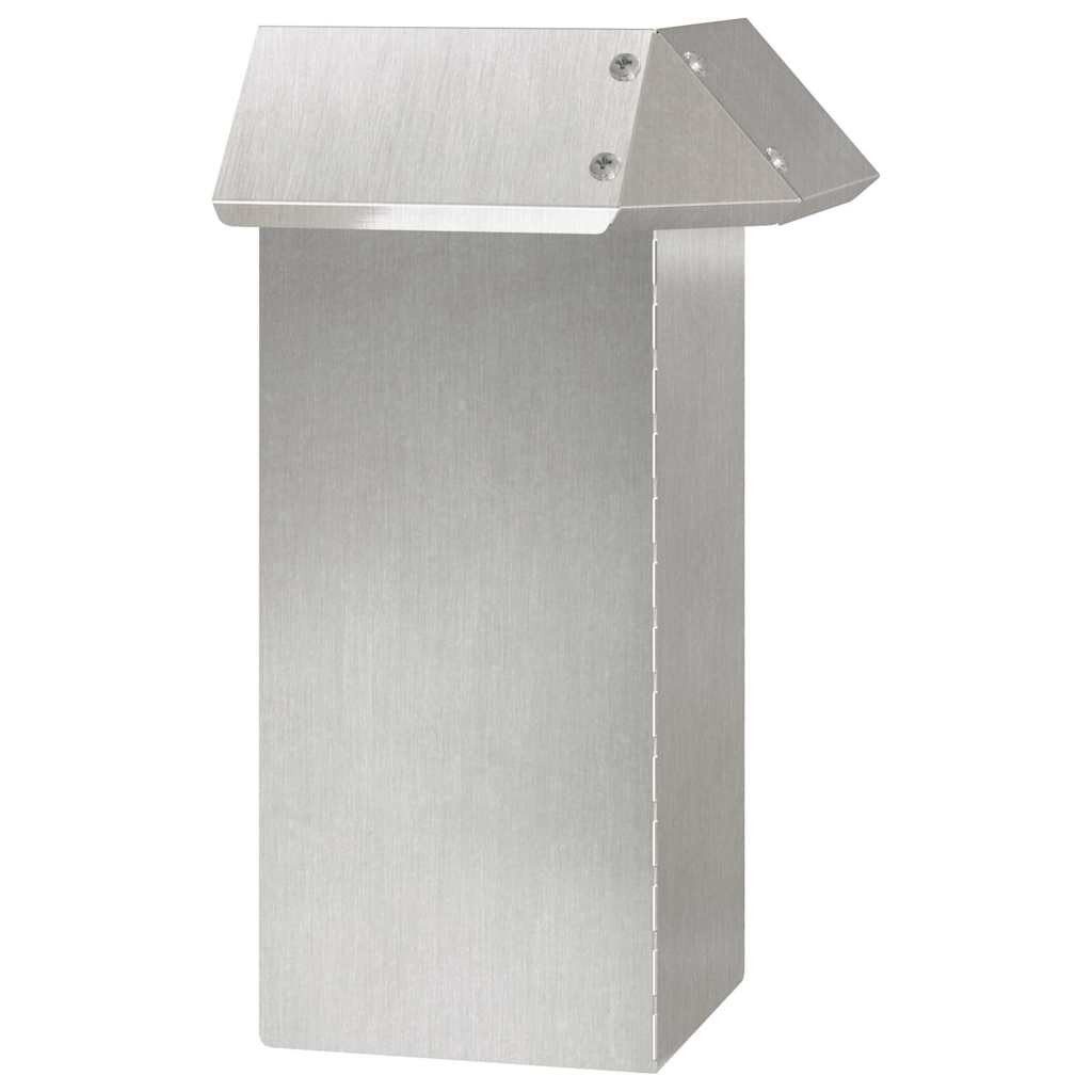 vidaXL Beetumrandung Schneckenzaun 13,5 x 13,5 x 25 cm Edelstahl Silber