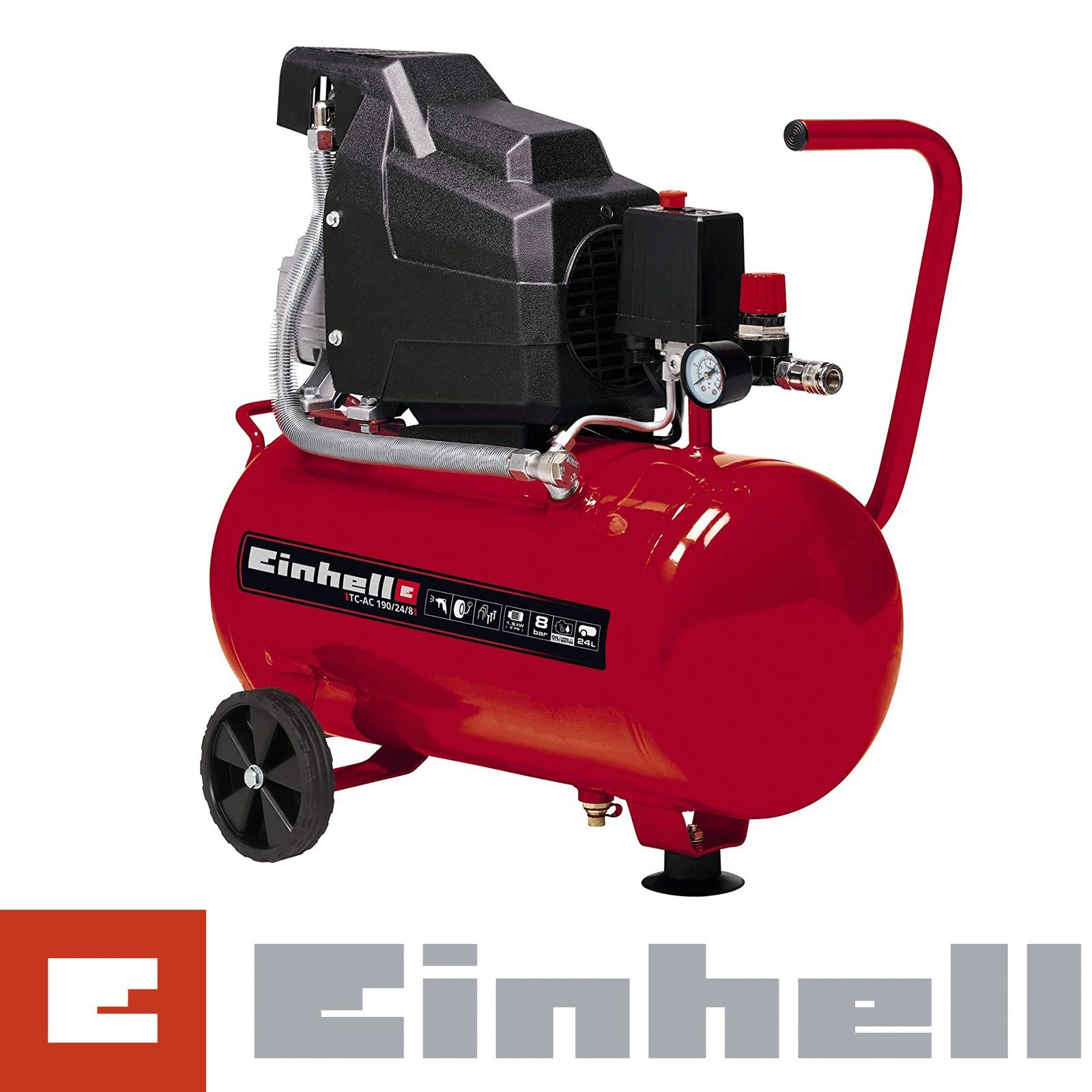 Einhell Kompressor TC-AC 190/24/8, 1500 W, max. 8 bar, 24 l, 8 bar ...