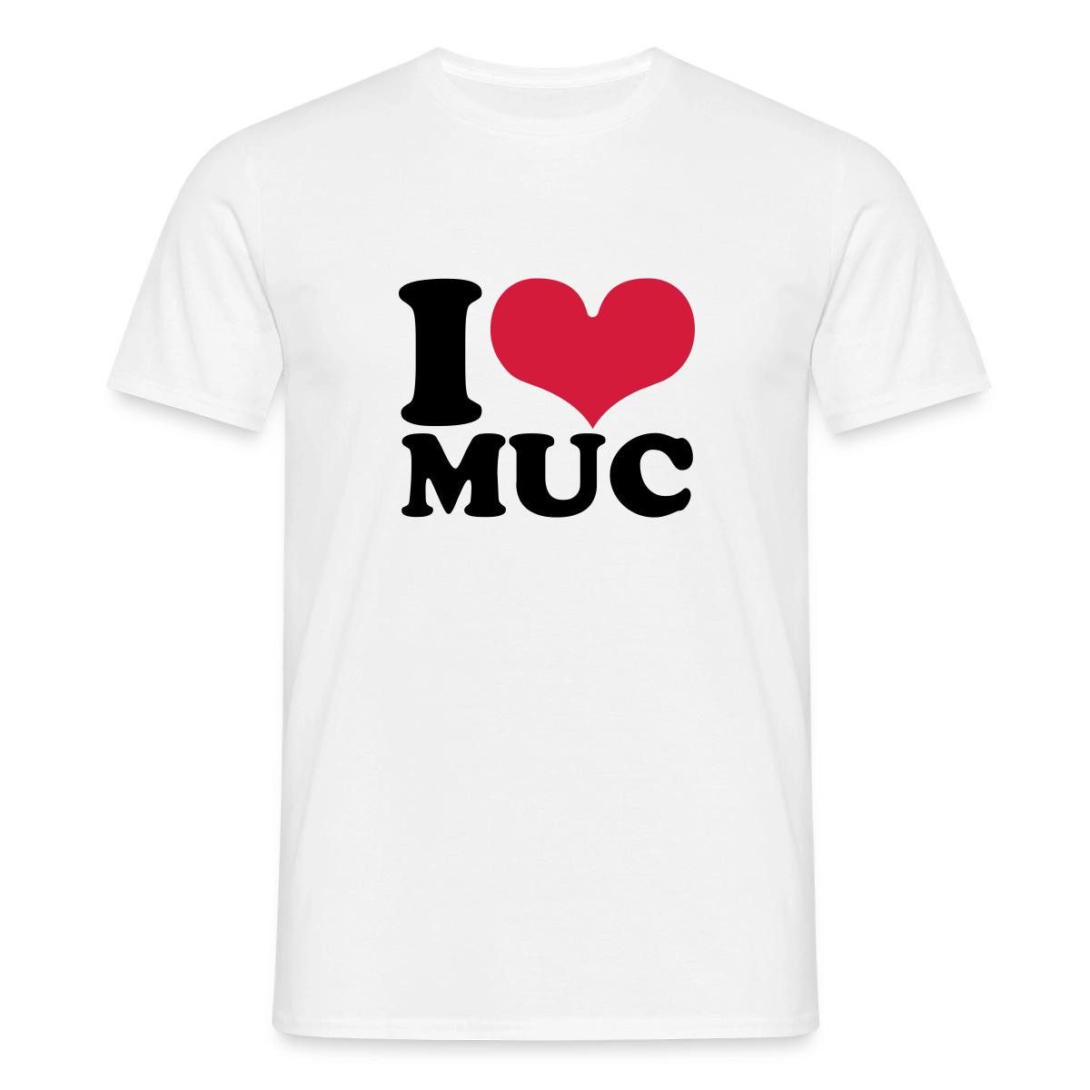 T-Shirt I Love MUC München Herz Männer T-Shirt