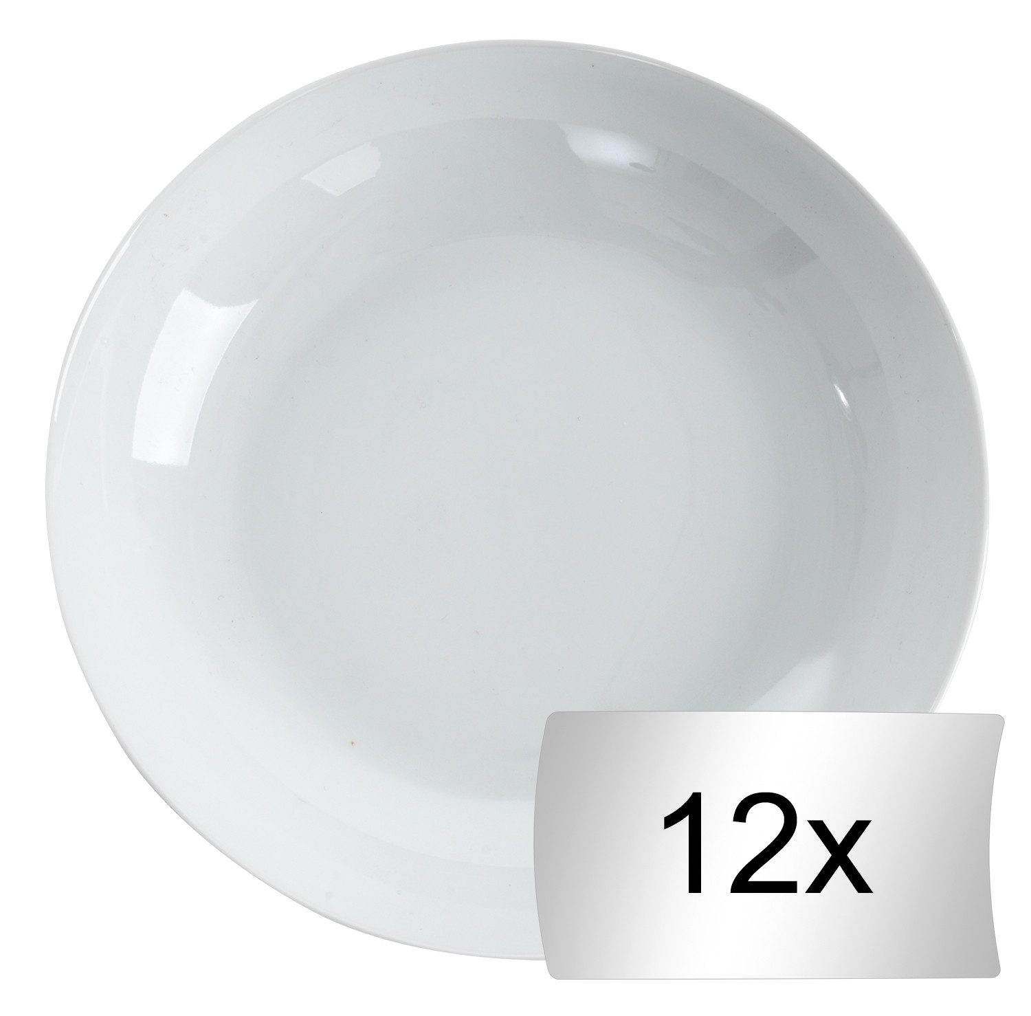 Home4You Суповая тарелка 12er Set, Weiß, Ø 20 cm