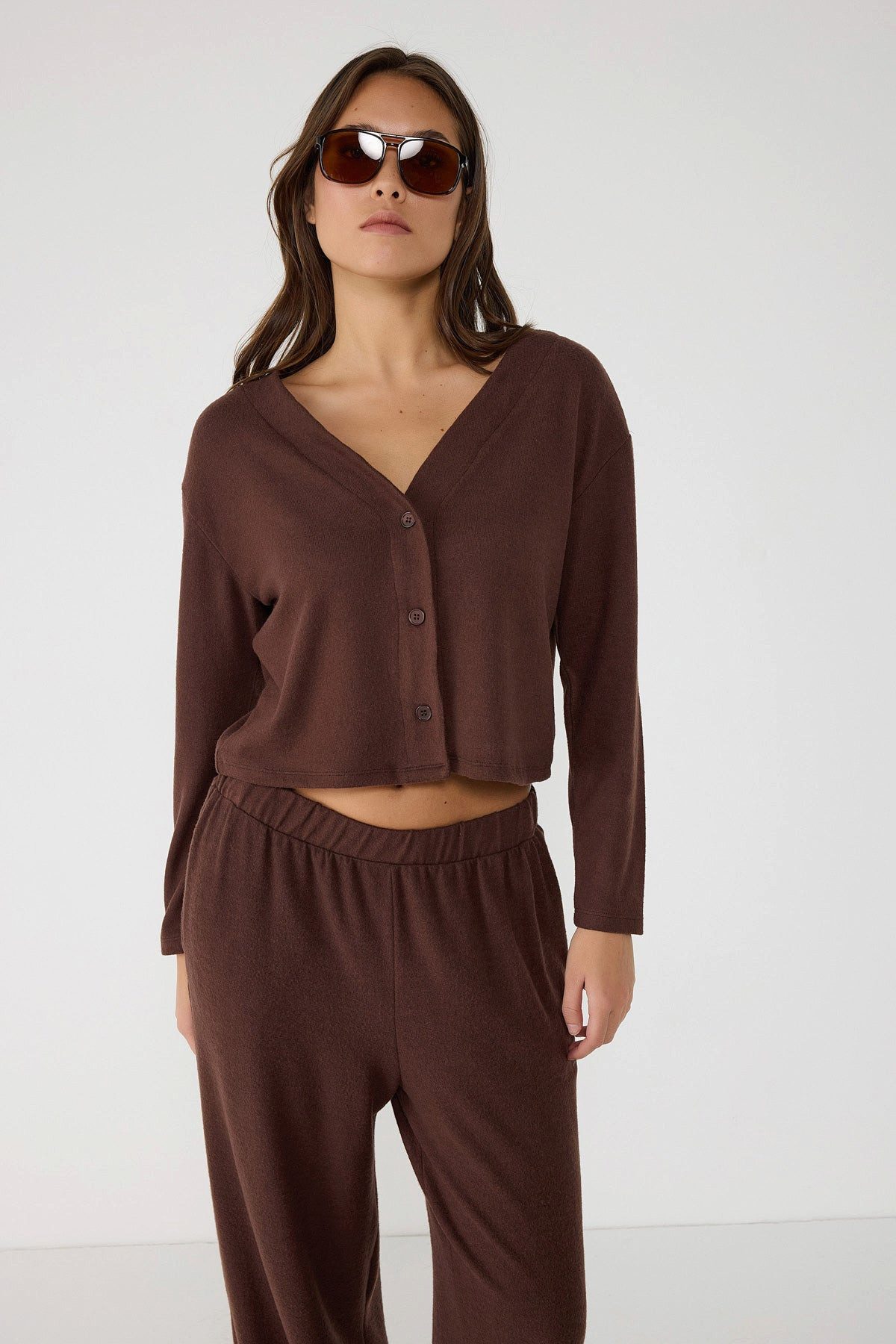 No Matter What Cardigan Brauner kurzer günstig online kaufen
