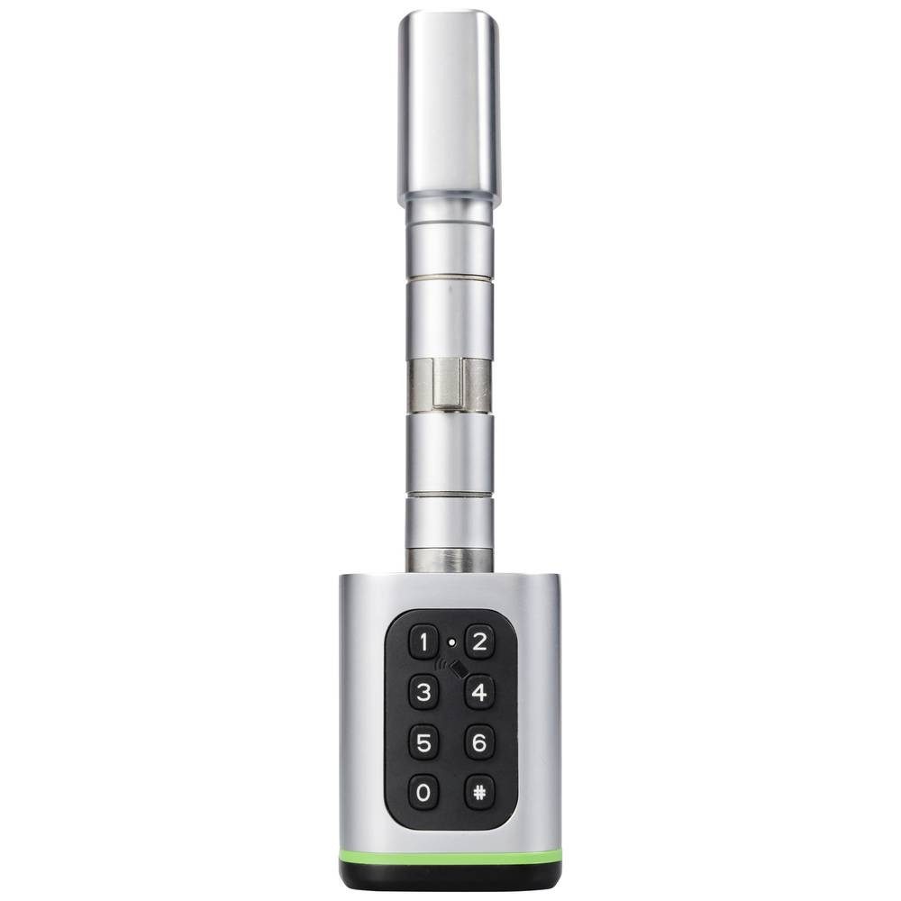 Sygonix Türschließer Bluetooth® PIN RFID Schließzylinder SY-6121660, Bluetooth-fähig, mit beleuchteter Tastatur