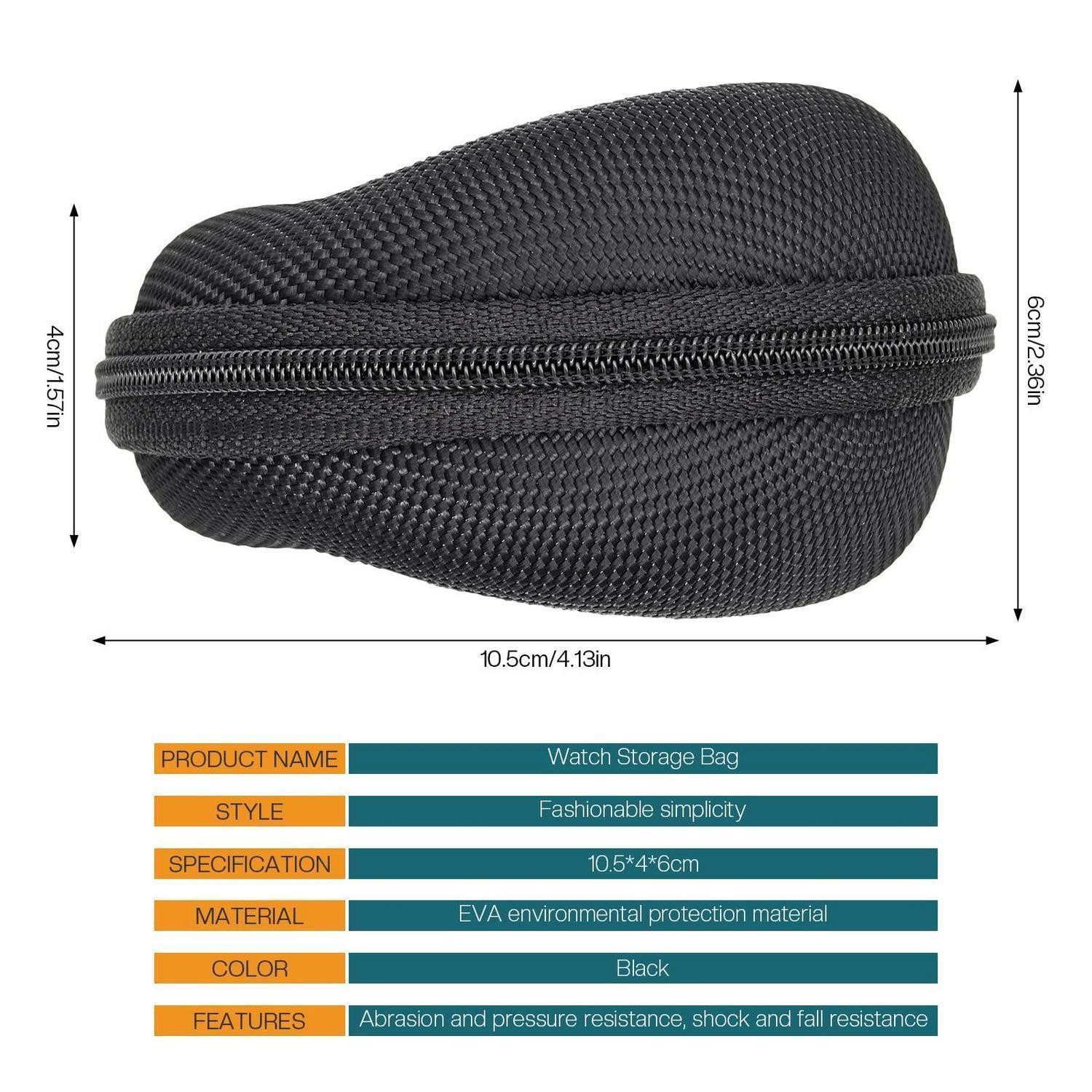 LuxusKollektion Uhrenetui Uhrenetui Reise Schwarz (1 St)