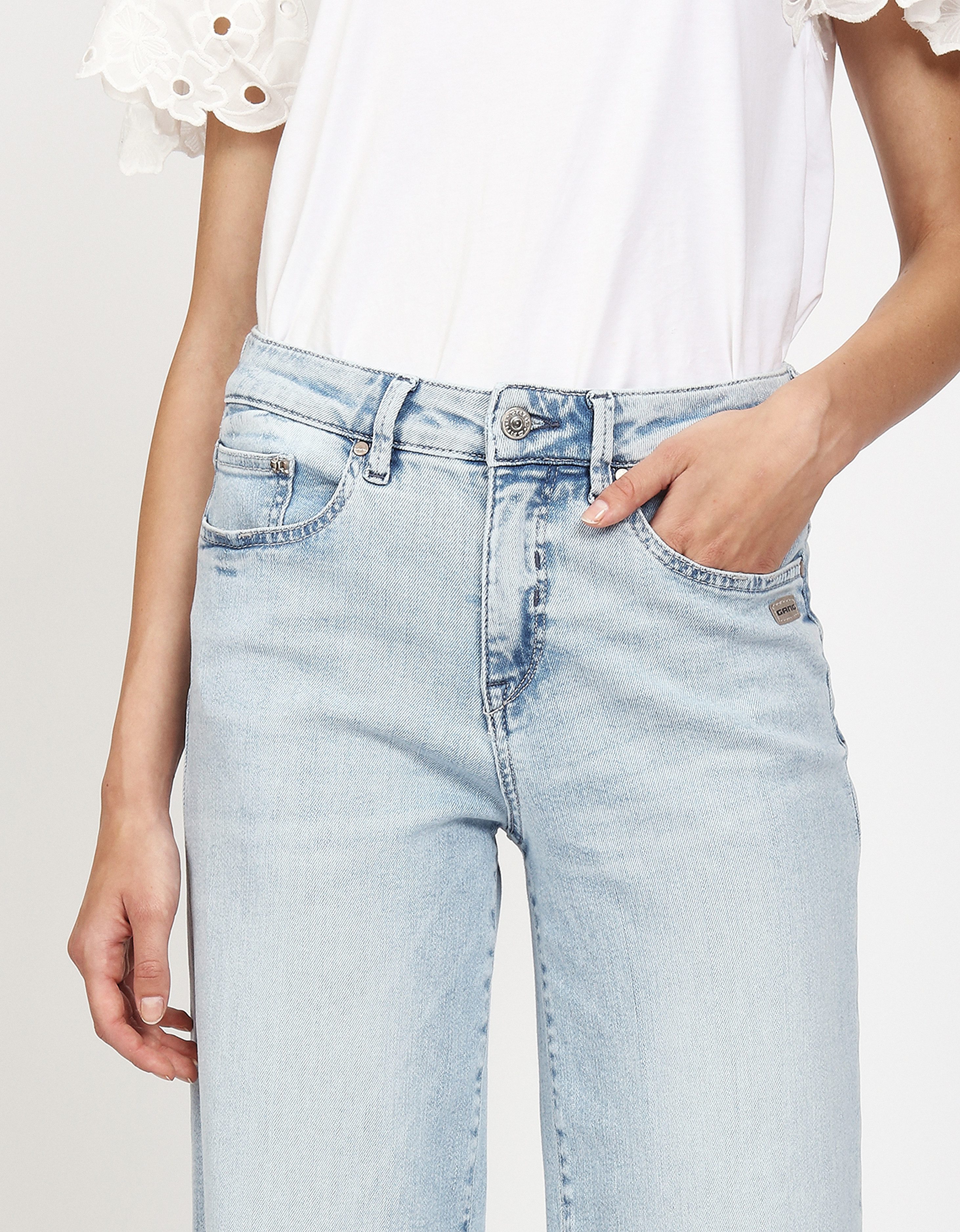 GANG Straight-Jeans 94CARLOTTA LONG Wide Leg im 5-Pocket-Stil