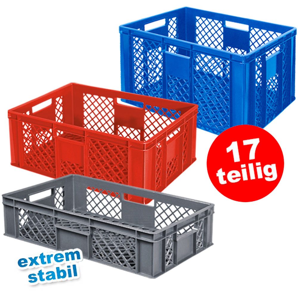 BRB-Lagertechnik Aufbewahrungskorb 17-teiliges Set, Bäckerkisten/Eurobehält günstig online kaufen