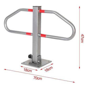 Melko Absperrpfosten Parkplatzsperre Parkplatzbügel Parkpfosten Abschließbar Sperrpfosten (Stück, inkl. Schlüssel), Pulverbeschichtet