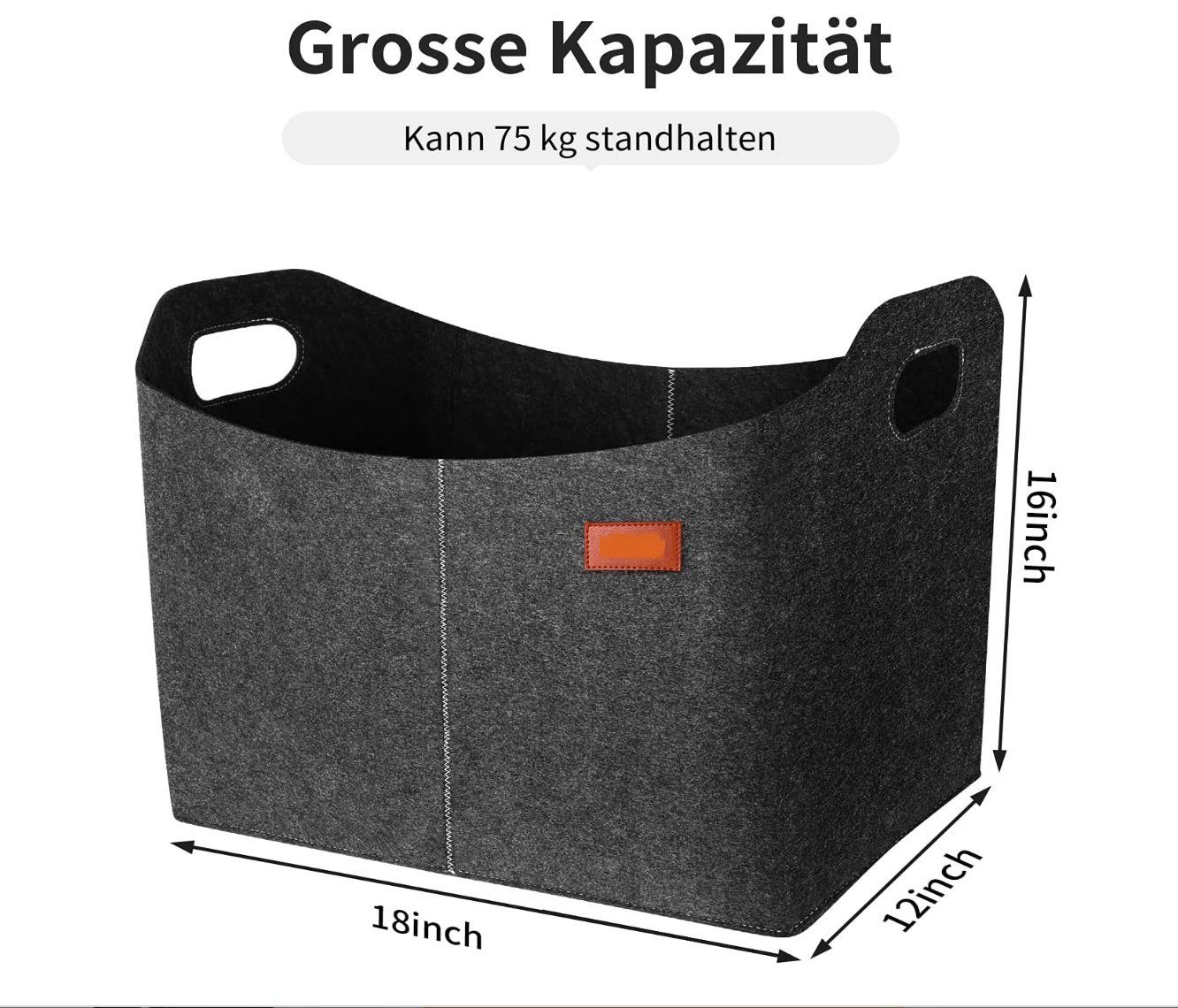 YI Korbtasche Mehrzweckkorb Filztasche mit verstärkten günstig online kaufen