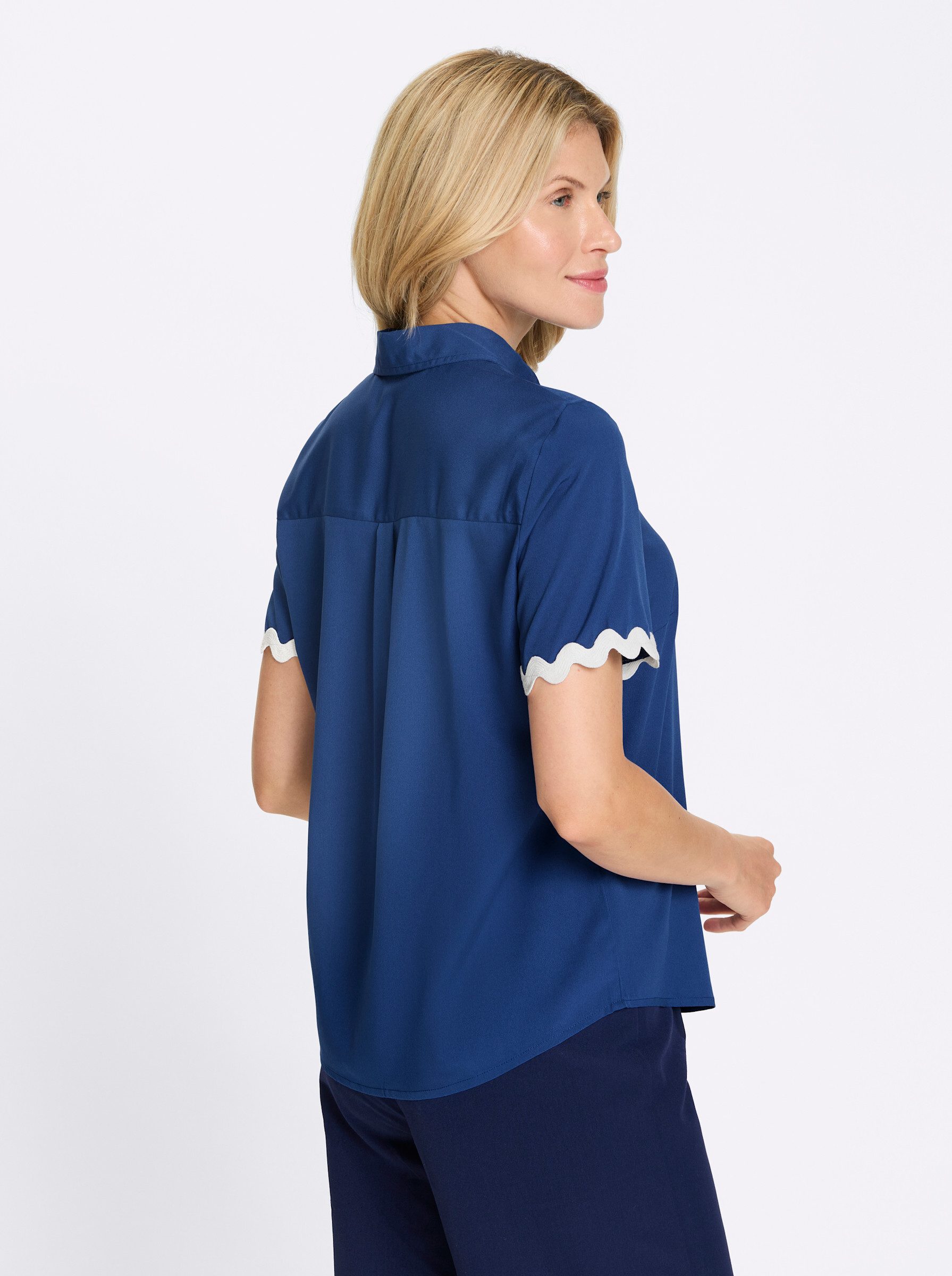 Sieh an! Klassische Bluse Kurzarm-Bluse Kurzarm günstig online kaufen