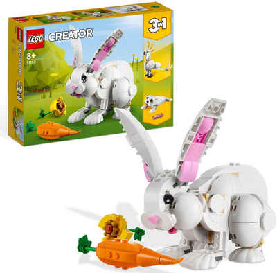 LEGO® Konstruktionsspielsteine Weißer Hase (31133), LEGO® Creator 3in1, (258 St), Made in Europe