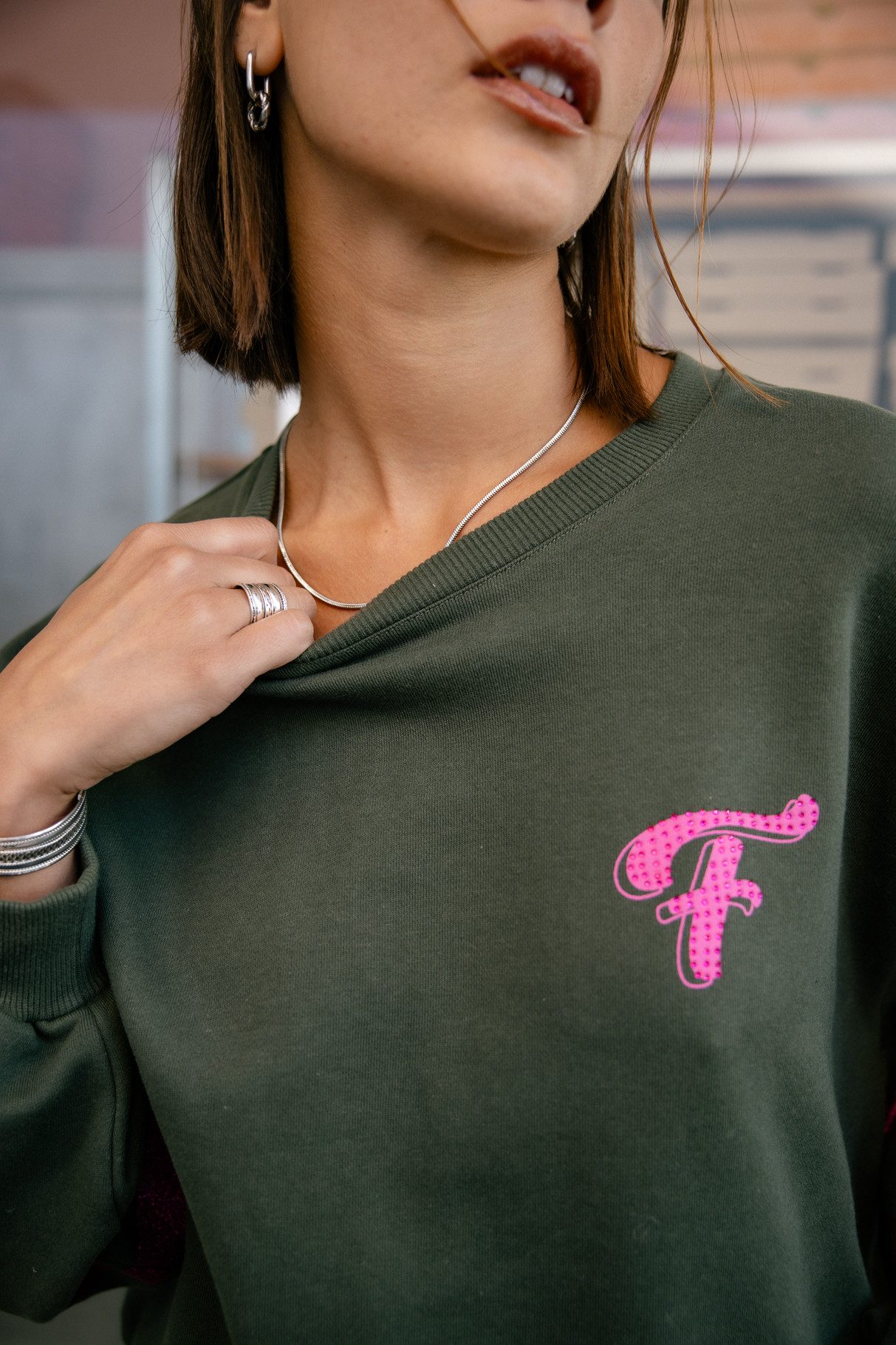 Freeman T. Porter Sweatshirt Sheldone Glitter - Oversize - Pullover günstig online kaufen