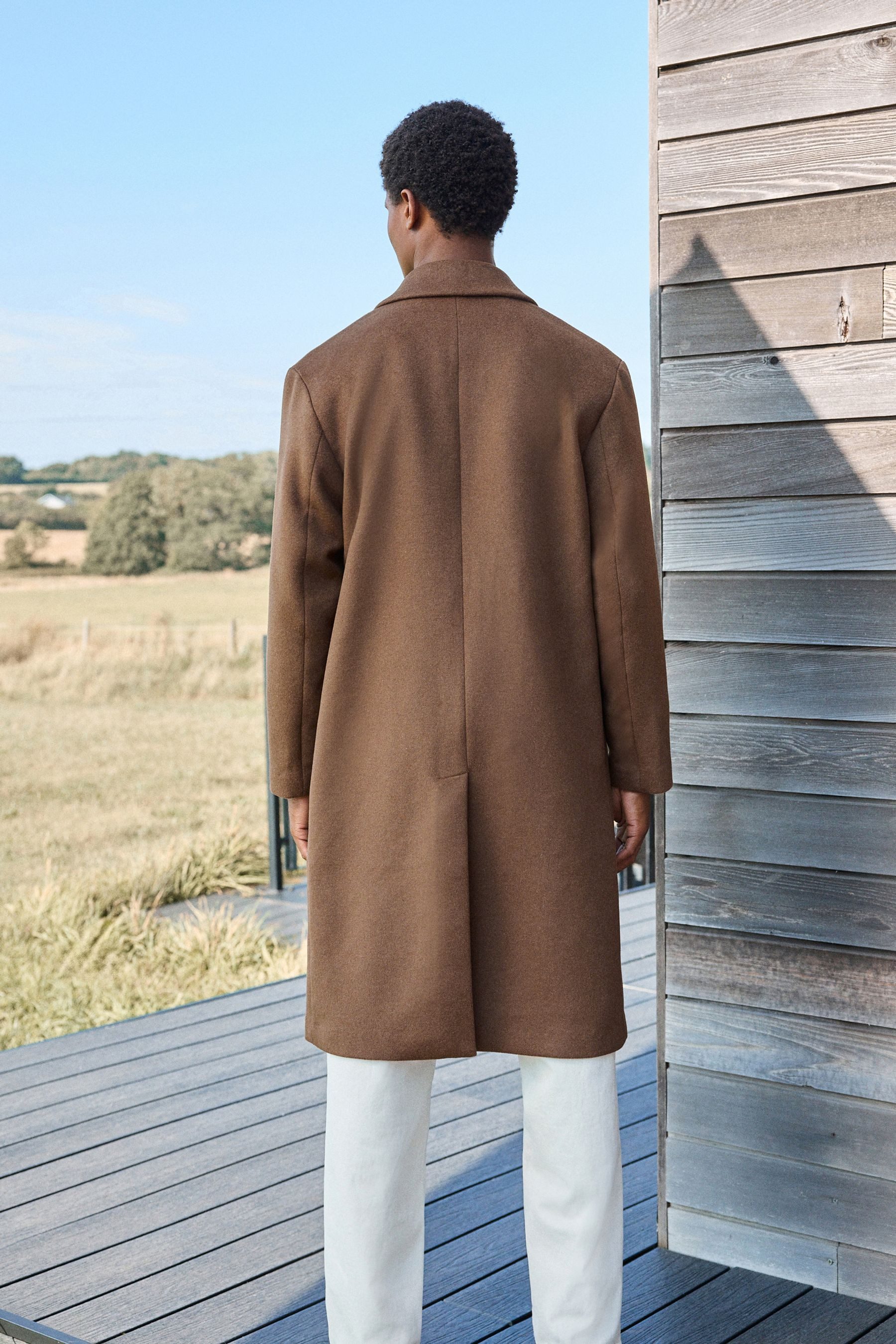 Next Kurzmantel Relaxed Fit Epsom-Wollmantel mit weichem Griff (1-tlg) günstig online kaufen
