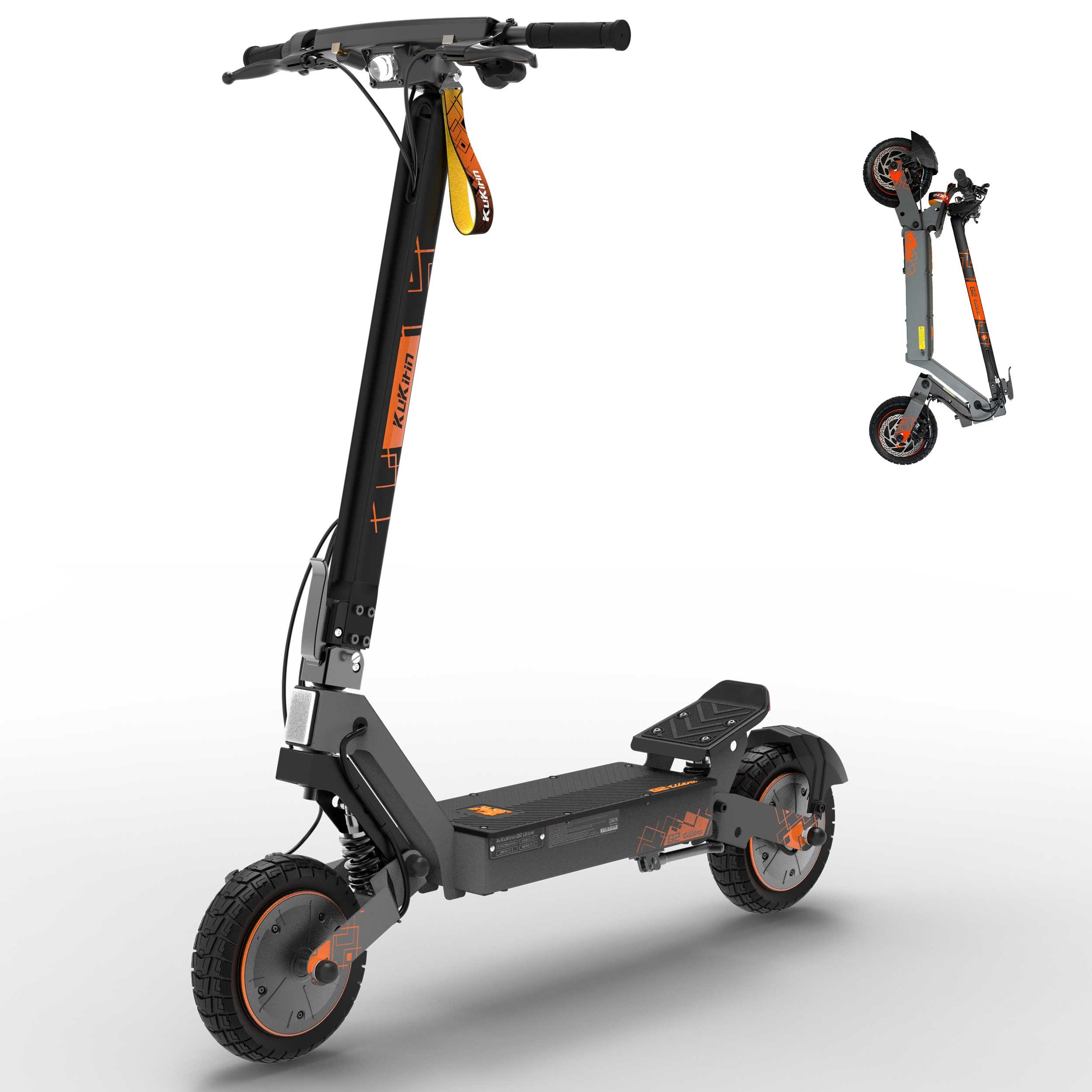 Vankel E-Scooter KuKirin G2 Ultra 864Wh 1600W, 48V 18Ah Max.50 km/h 55Km, Keine Straßenzulassung: ausschließlich auf Privatgelände verwenden