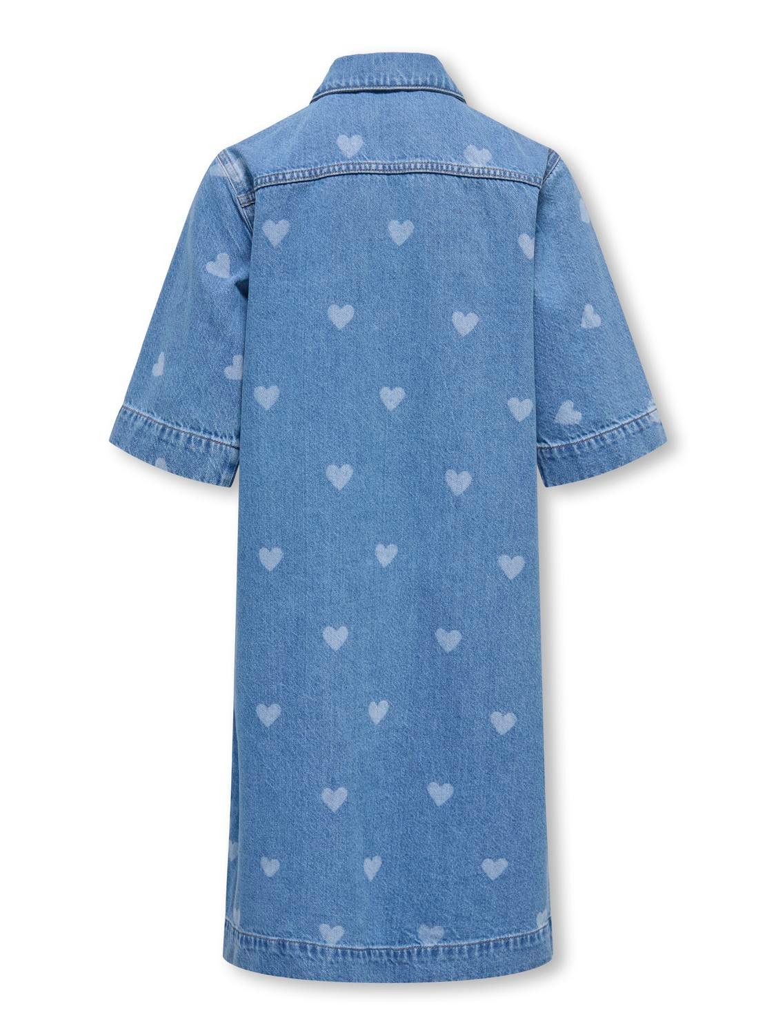 KIDS ONLY Jeanskleid KOGLOVA SS HEART DNM DRESS