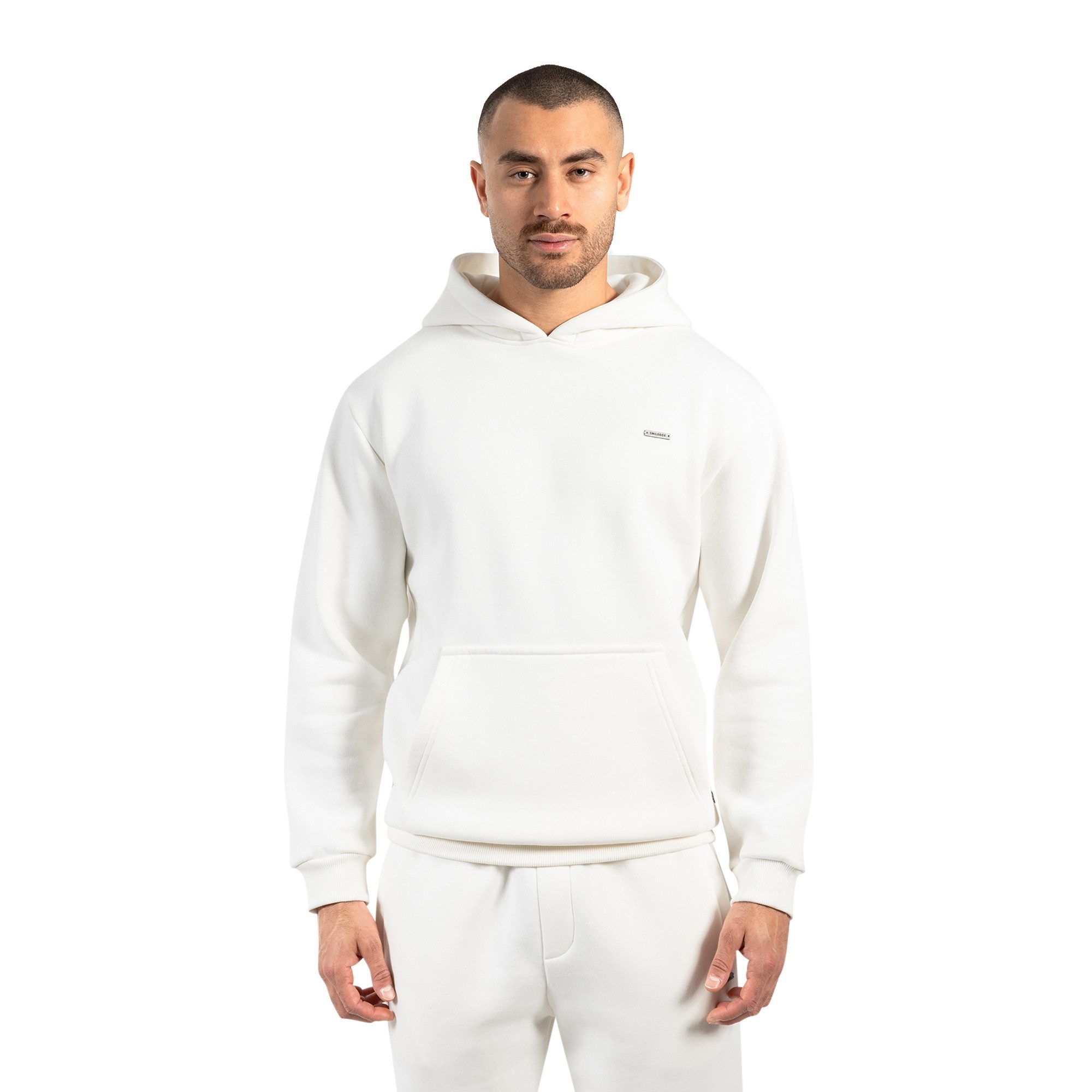 Smilodox Hoodie Ilyas, Regular Fit Kapuzen Pullover, weicher Stoff, Metallabel hochwertig & komfortabel vielseitiges Sweatshirt Bündchen Sport Alltag