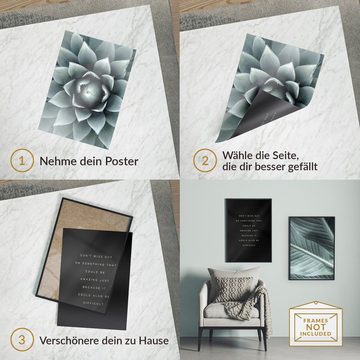 Heimlich Poster Set als Wohnzimmer Deko Bilder, 50x70 cm, Beidseitig, Botanical Greens, Pflanzen