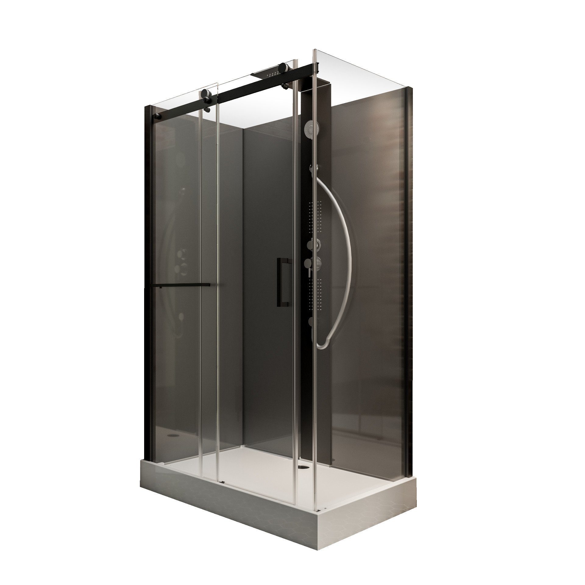 Schulte Komplettdusche Korsika, BxT: 120x80 cm, 6 mm Sicherheitsglas, Komplett-Set, Eckdusche, Schiebetür