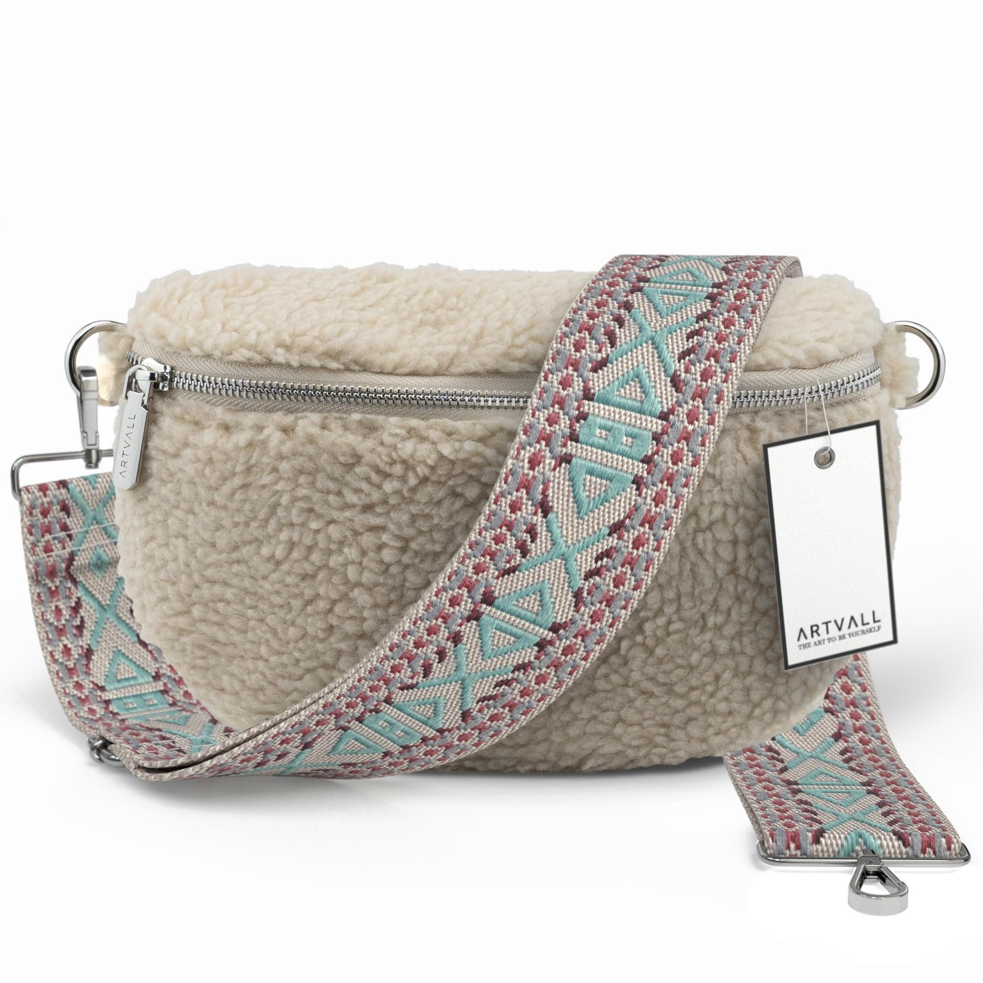 ARTVALL Umhängetasche Teddy Handtasche Brusttasche Schultertasche Beige (Ta günstig online kaufen