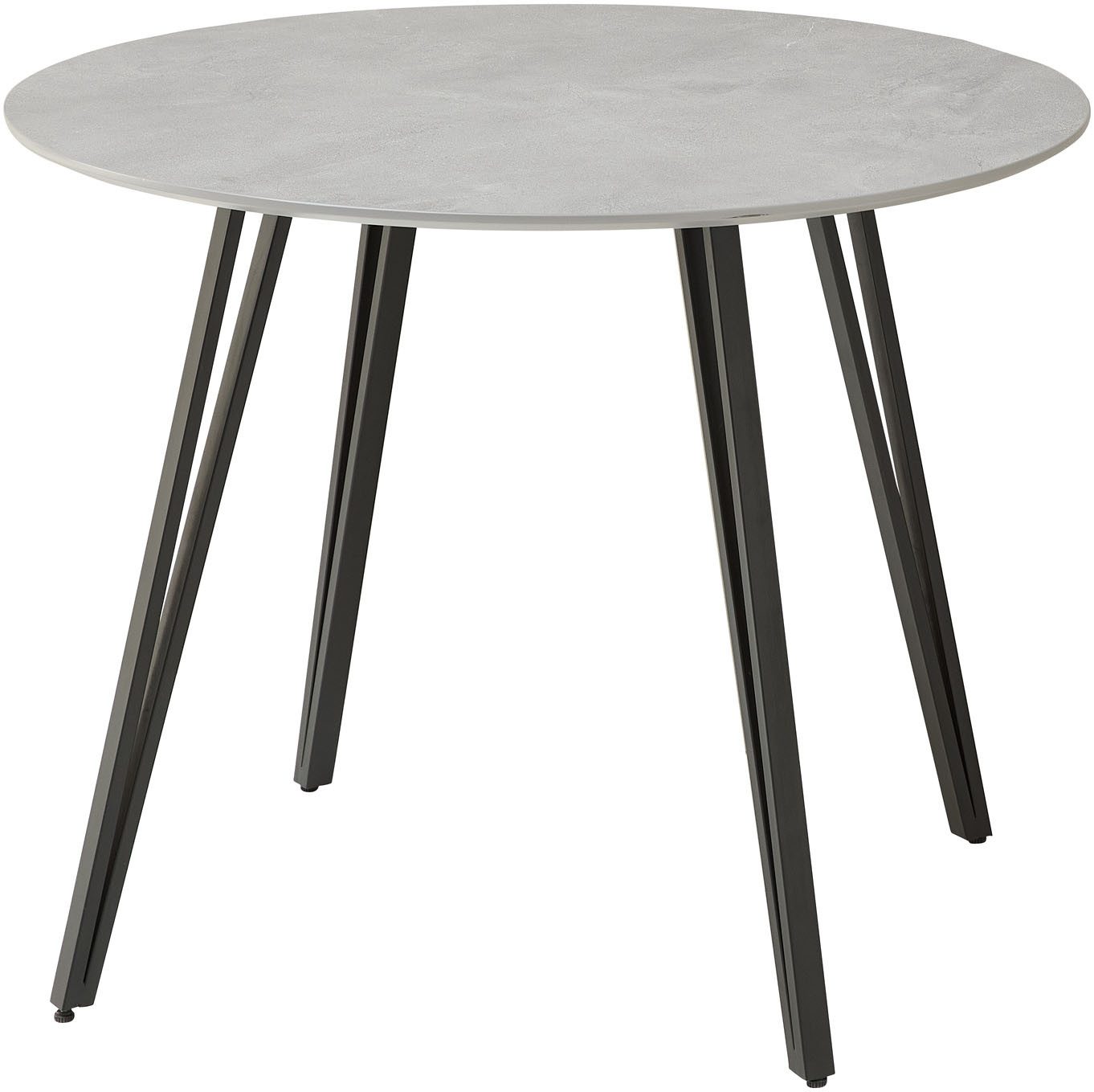 Stolkom Sp.z.o.o. Esstisch Floris Esstisch Ø/H 100x75 cm (1-St), Schweizer Kante, pulverbeschichtet