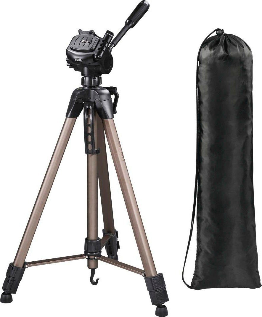 Hama Dreibein Fotostativ, Kamera Stativ, 3-Wege-Kopf, Star 63, 66-166 cm Dreibeinstativ