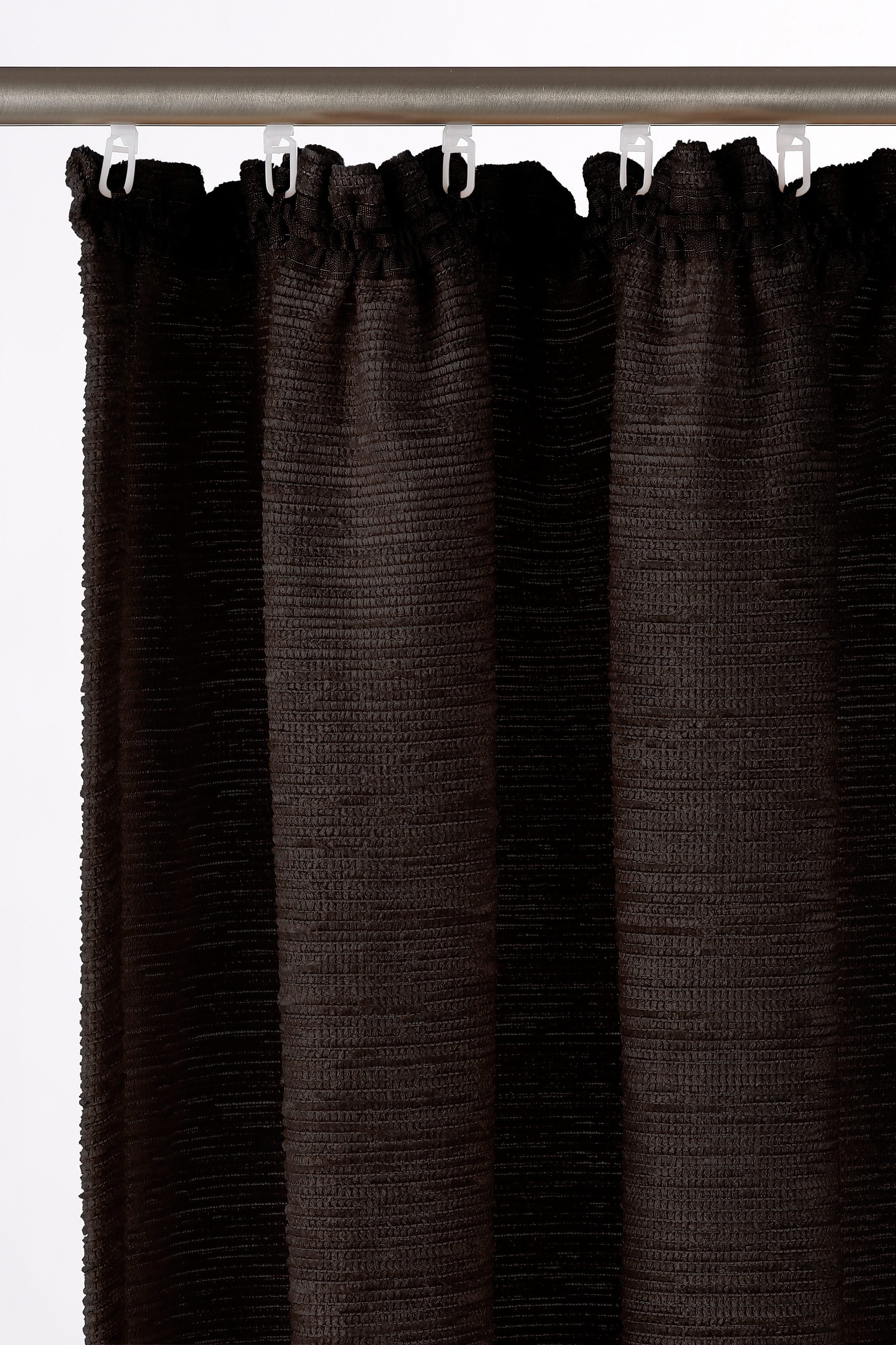 Wirth Vorhang Trondheim B (1 St), Kräuselband, blickdicht, Chenille, nach Maß