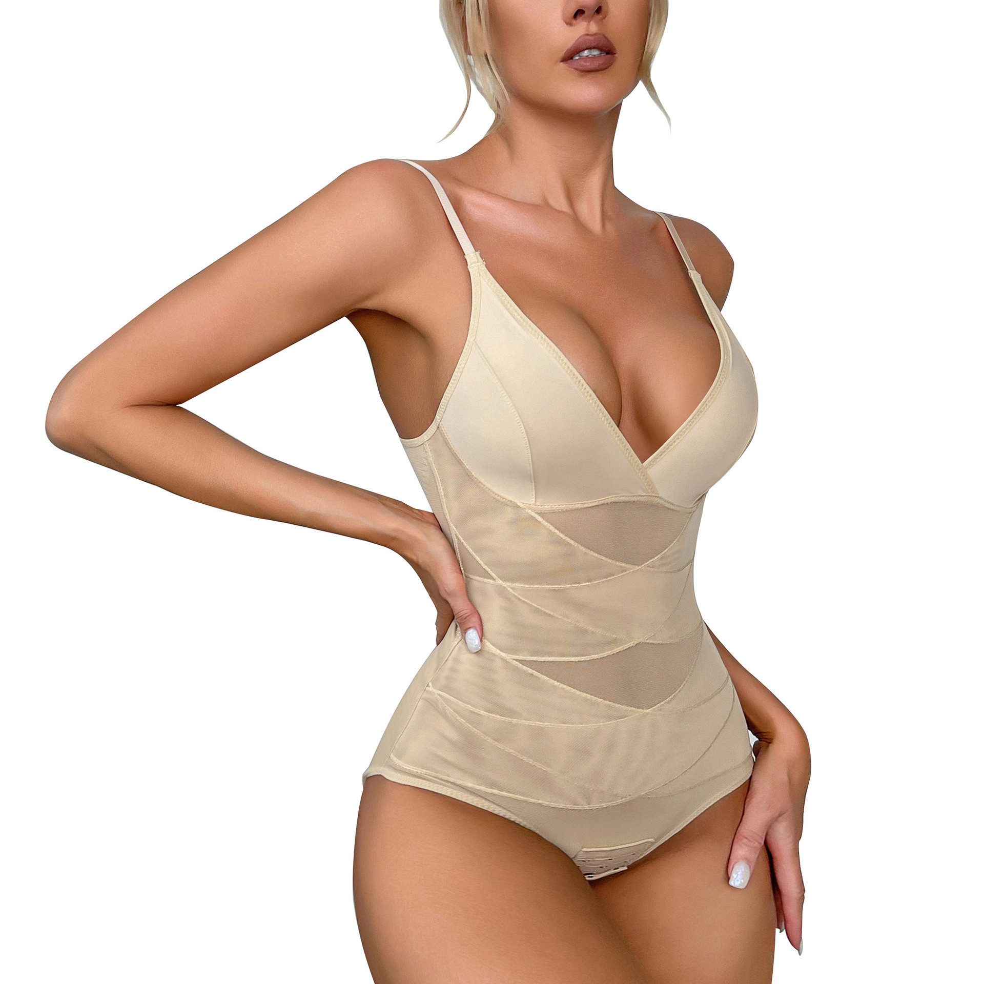 Taillenshaper Shapewear-Bodysuit für Damen, nahtlos, Body Shaper, Taillentrainer