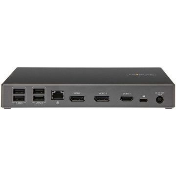Startech.com Laptop-Dockingstation STARTECH.COM Dreifacher 4K-Monitor USB C-Dockingstation 100W Stromvers