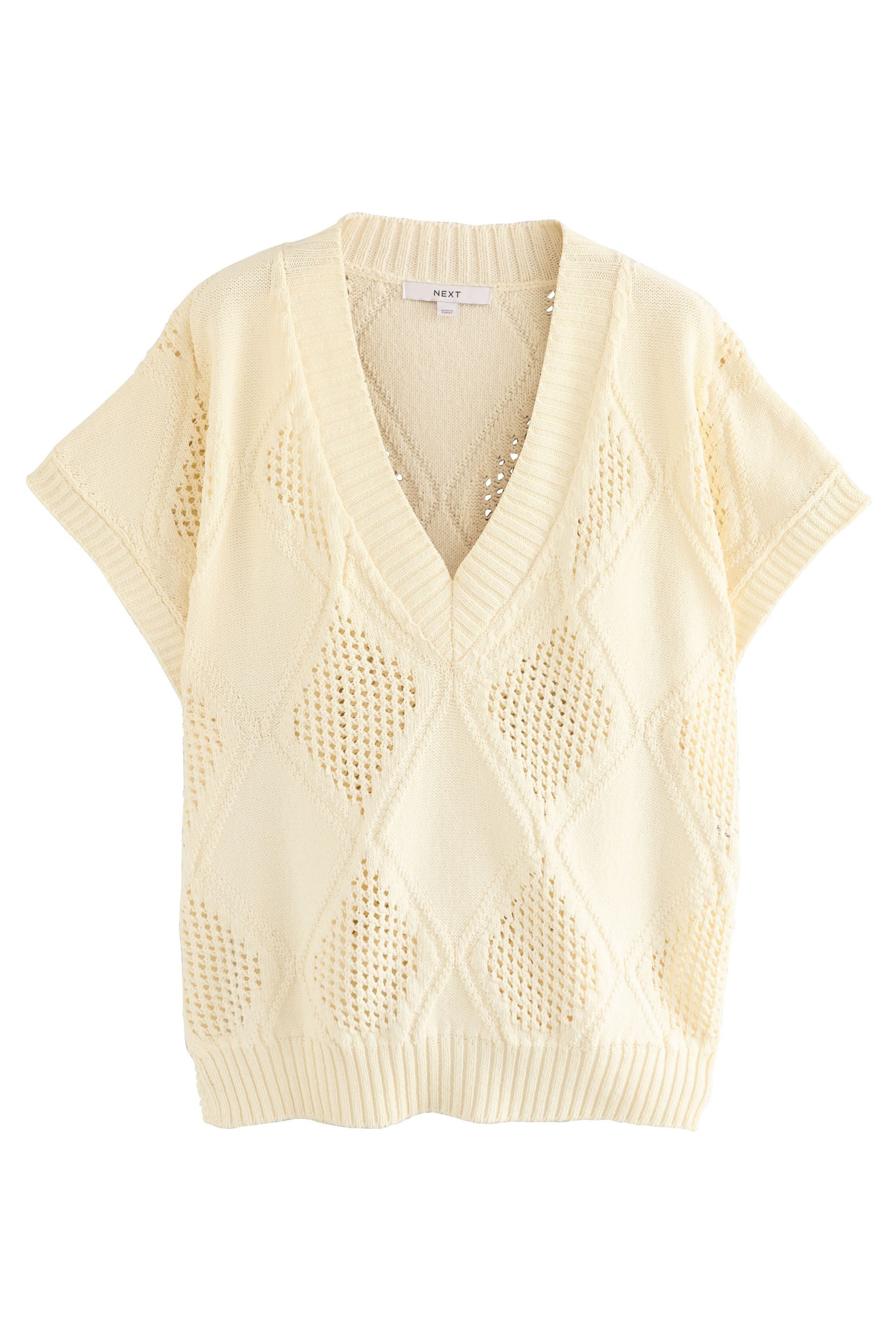 Next Strickpullover Strickponcho mit Argylemuster (1-tlg)