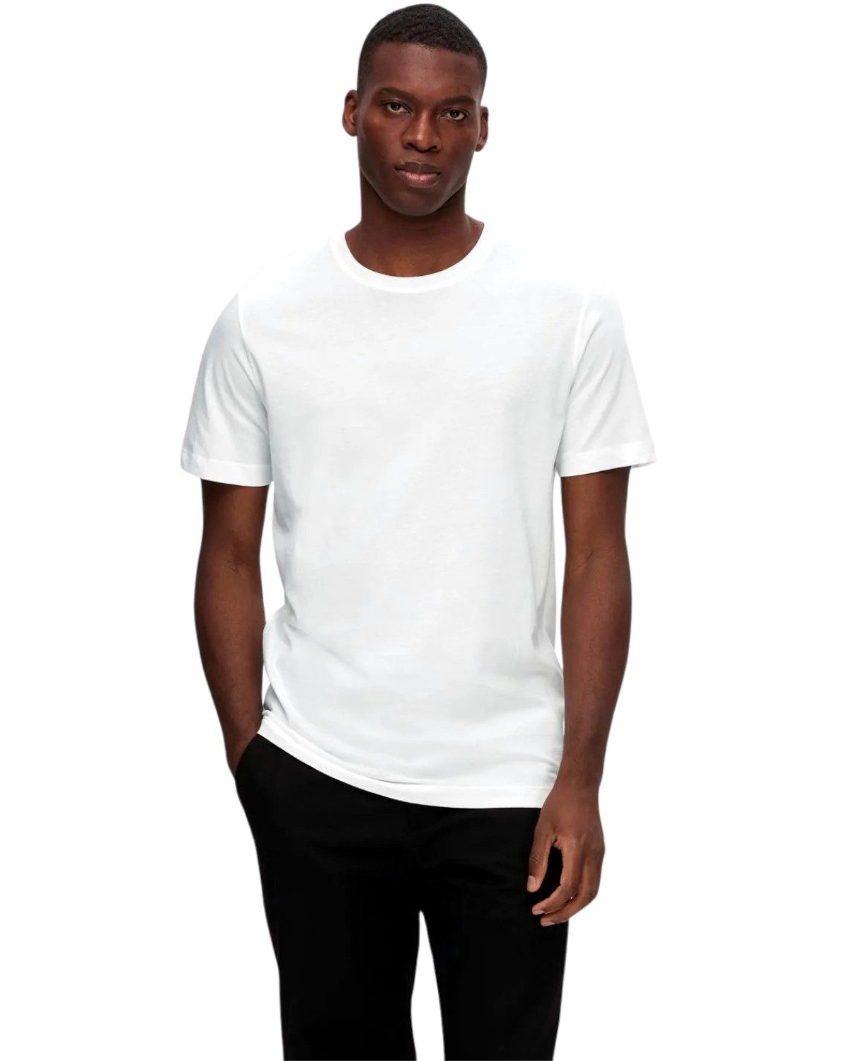 SELECTED HOMME T-Shirt Basic Shirts mit Rundhalsausschnitt im 3er Pack