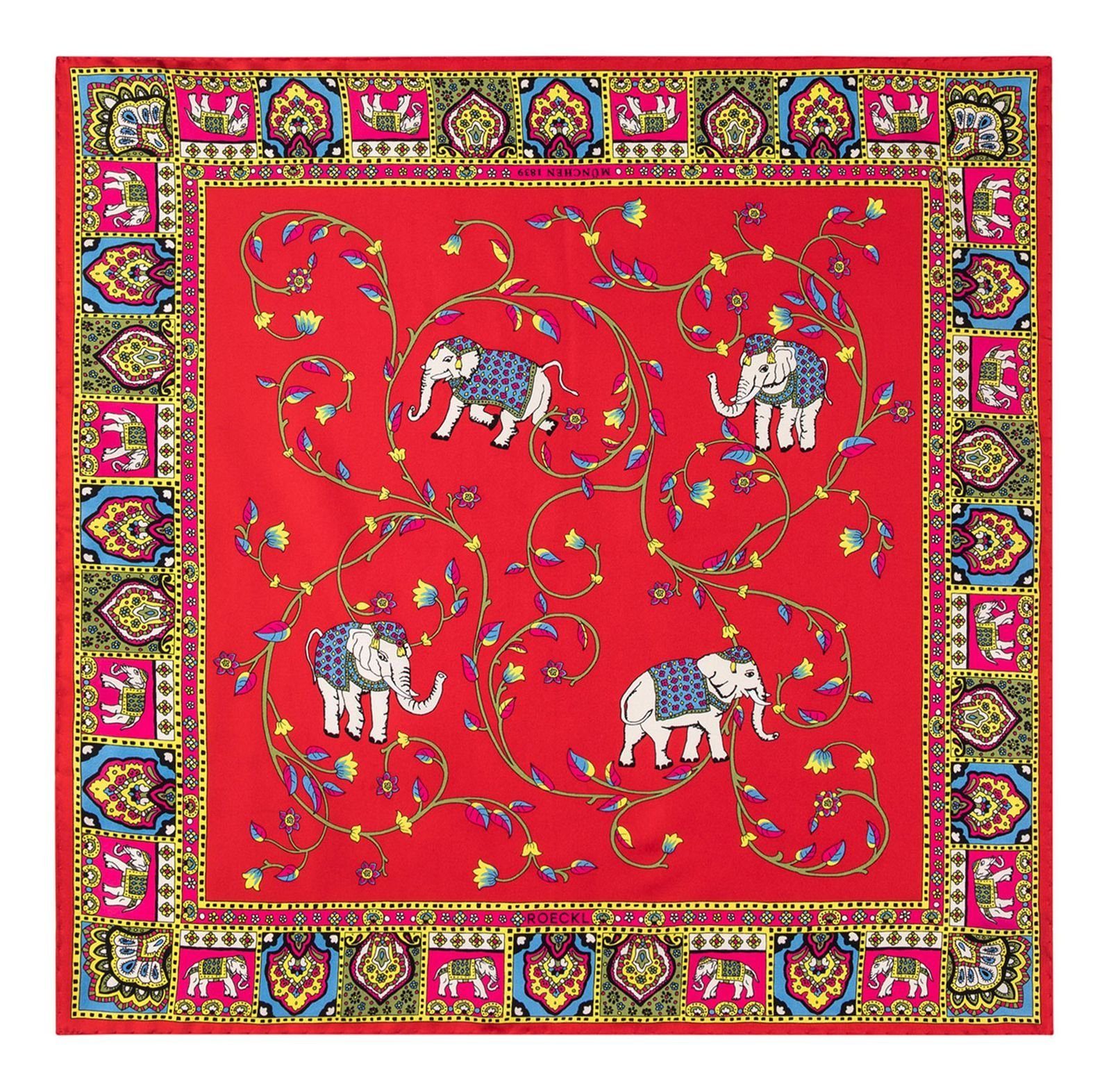 Roeckl Modetuch Elephant Garden Red Mix