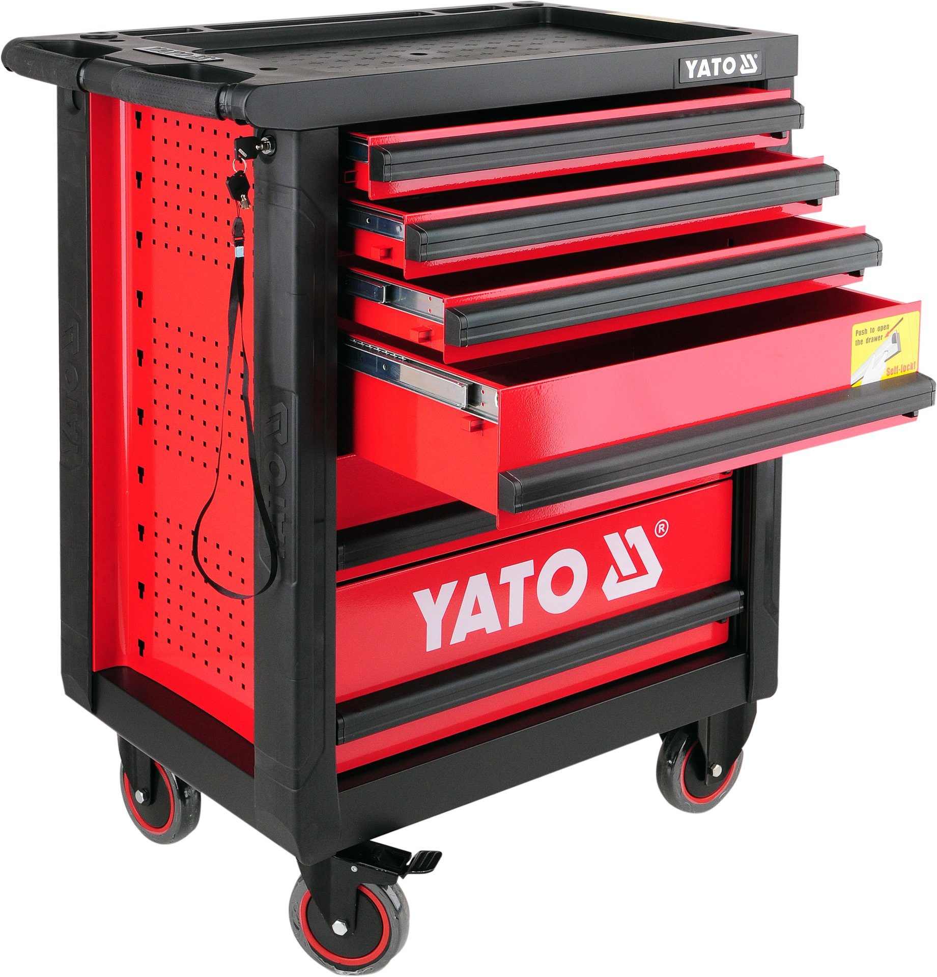 Yato Werkstattwagen Werkstattwagen 958x766x465mm mit 6 Schubladen, Stabil