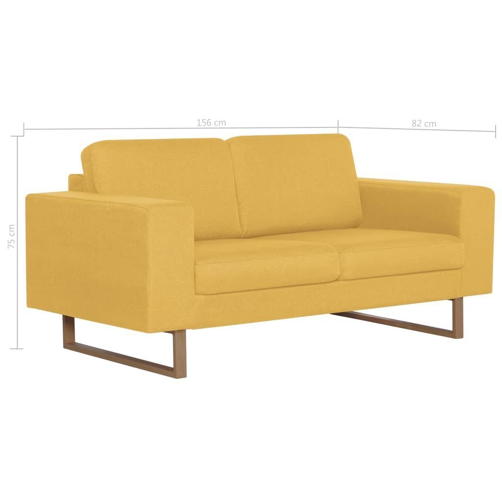 Sofa vidaXL Stoff Gelb 2-Sitzer-Sofa