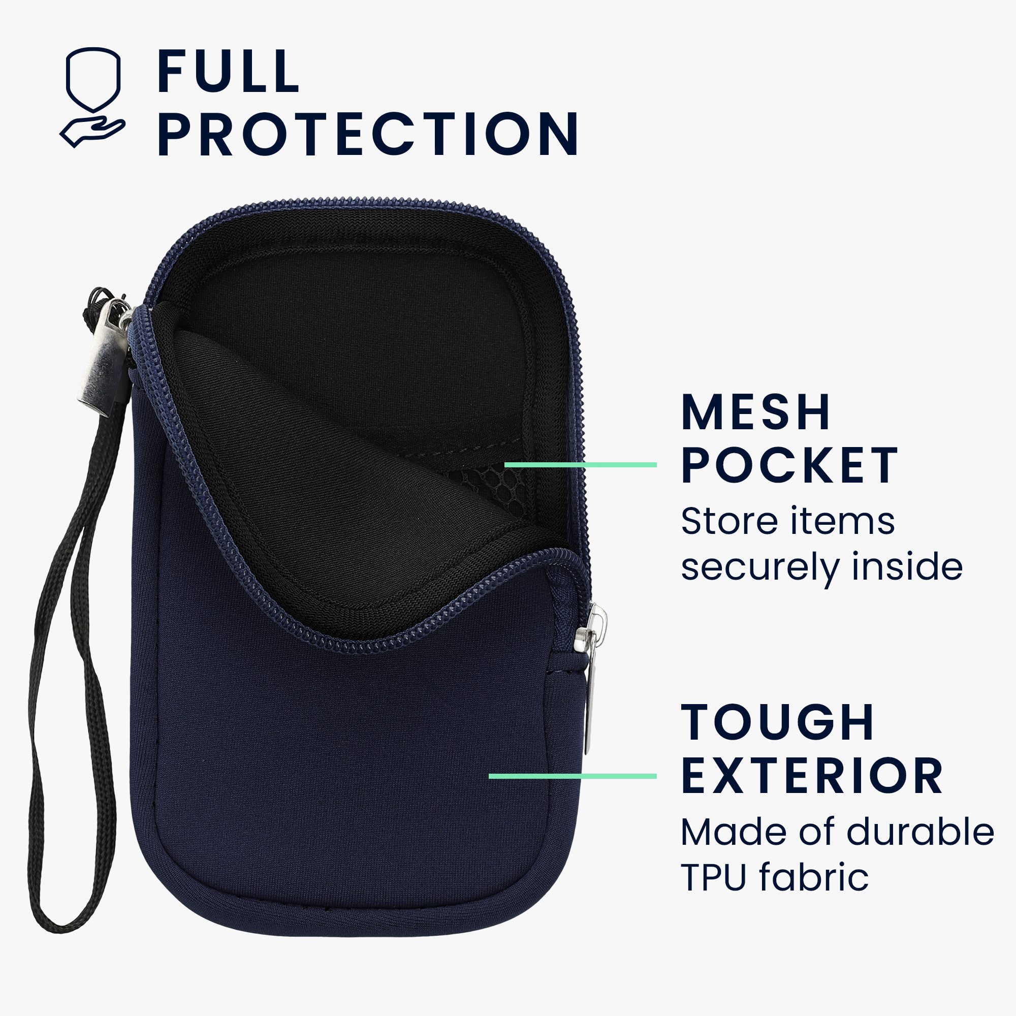 kwmobile Handytasche Handytasche für Smartphones XS - 3,5/4" (1-tlg), Neopren Handy Hülle - Handy Tasche Sleeve Pouch