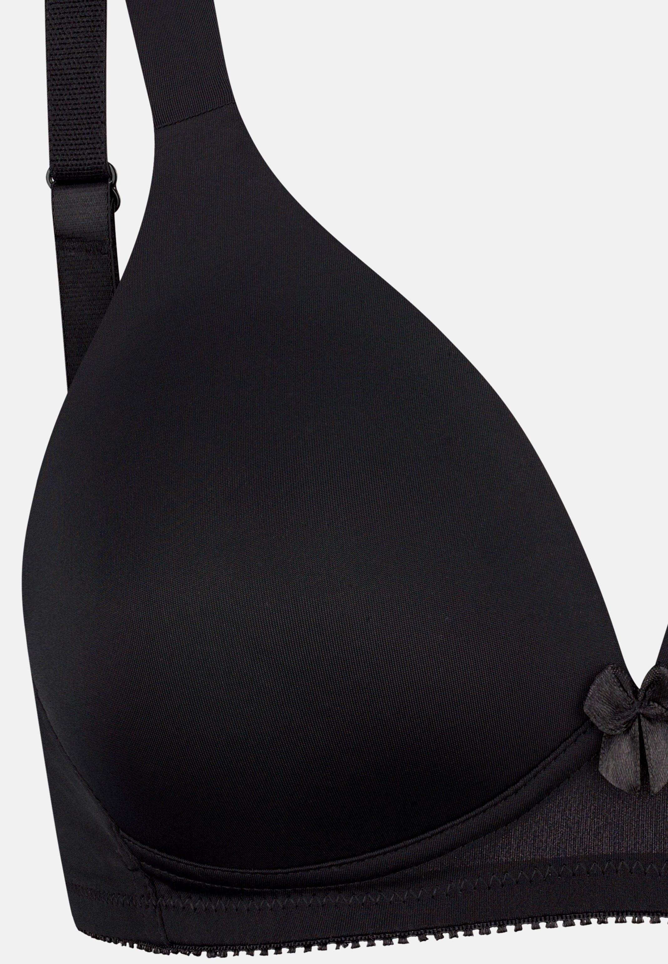 Naturana Bügelloser BH 2er Pack Basic (Spar-Set, 2-tlg) Schalen-BH ohne Bügel - Nahtlose Cups, Gepolsterte Entlastungsträger