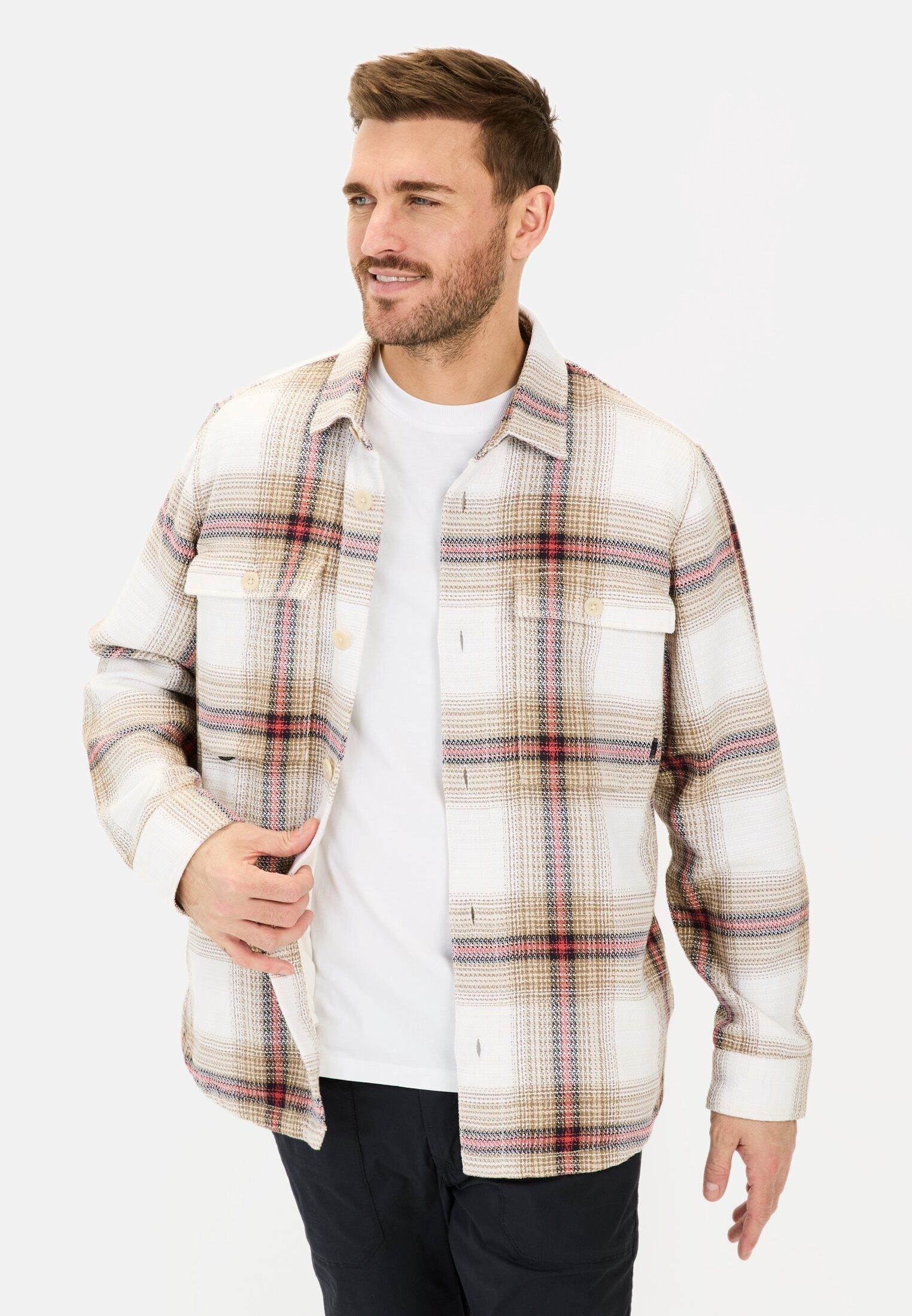 camel active Hemdjacke mit seitlichen Eingrifftaschen Langarm Kentkragen Ma günstig online kaufen