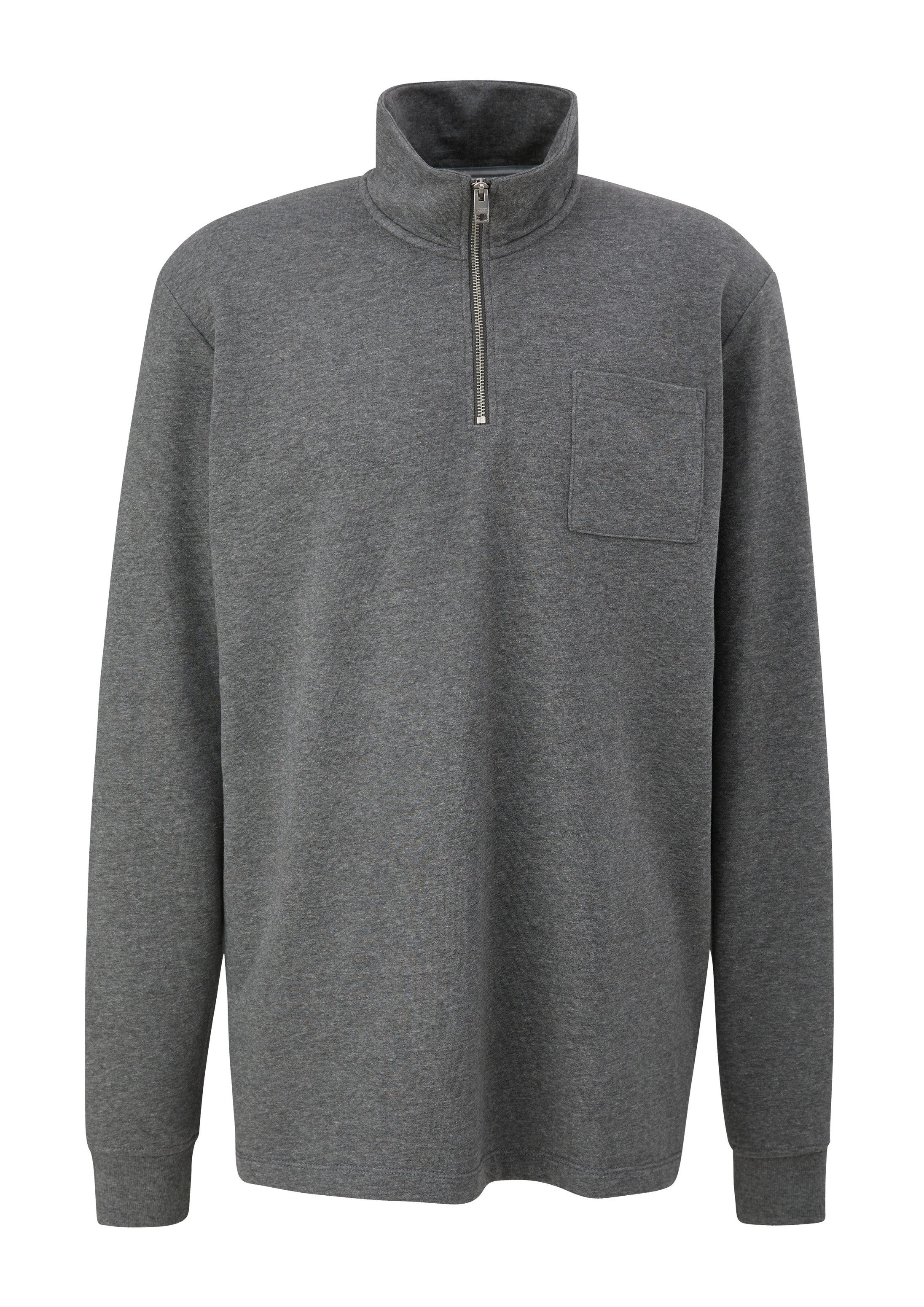 s.Oliver Sweatshirt Sweatshirt Sweatshirt mit Stehkragen