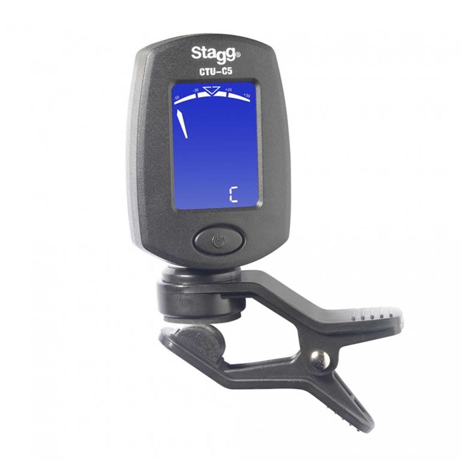Stimmgerät Stagg CTU-C5 BK chromatisches Stimmgerät zum Anklemmen